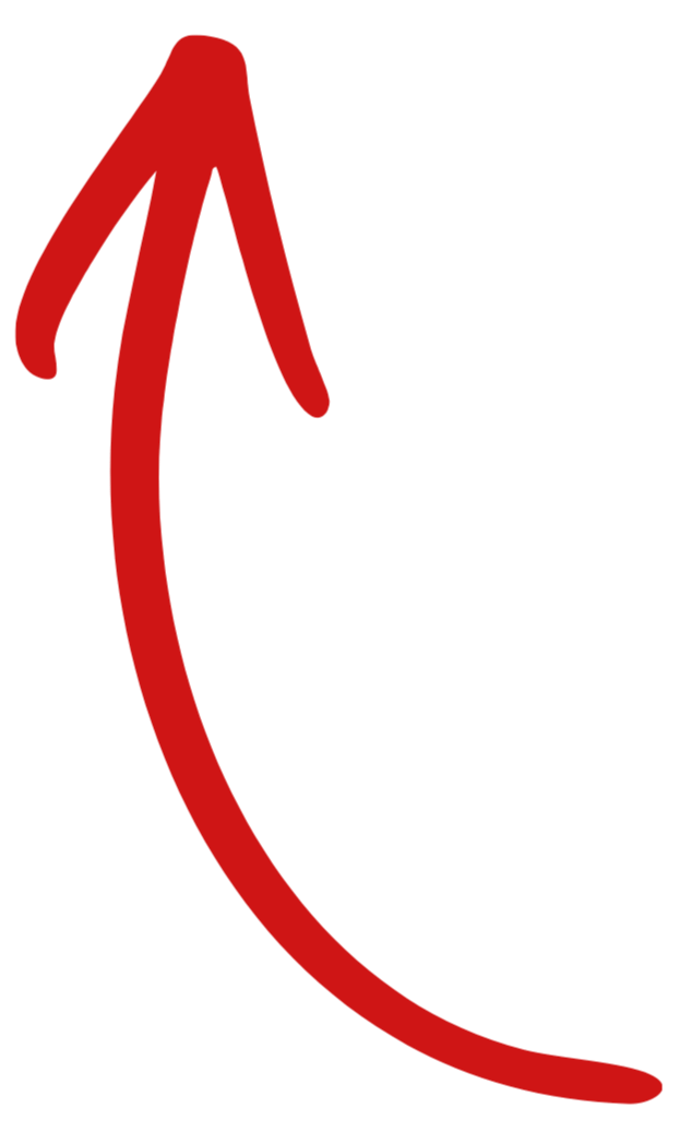 Red arrow pointing upward on a black background.