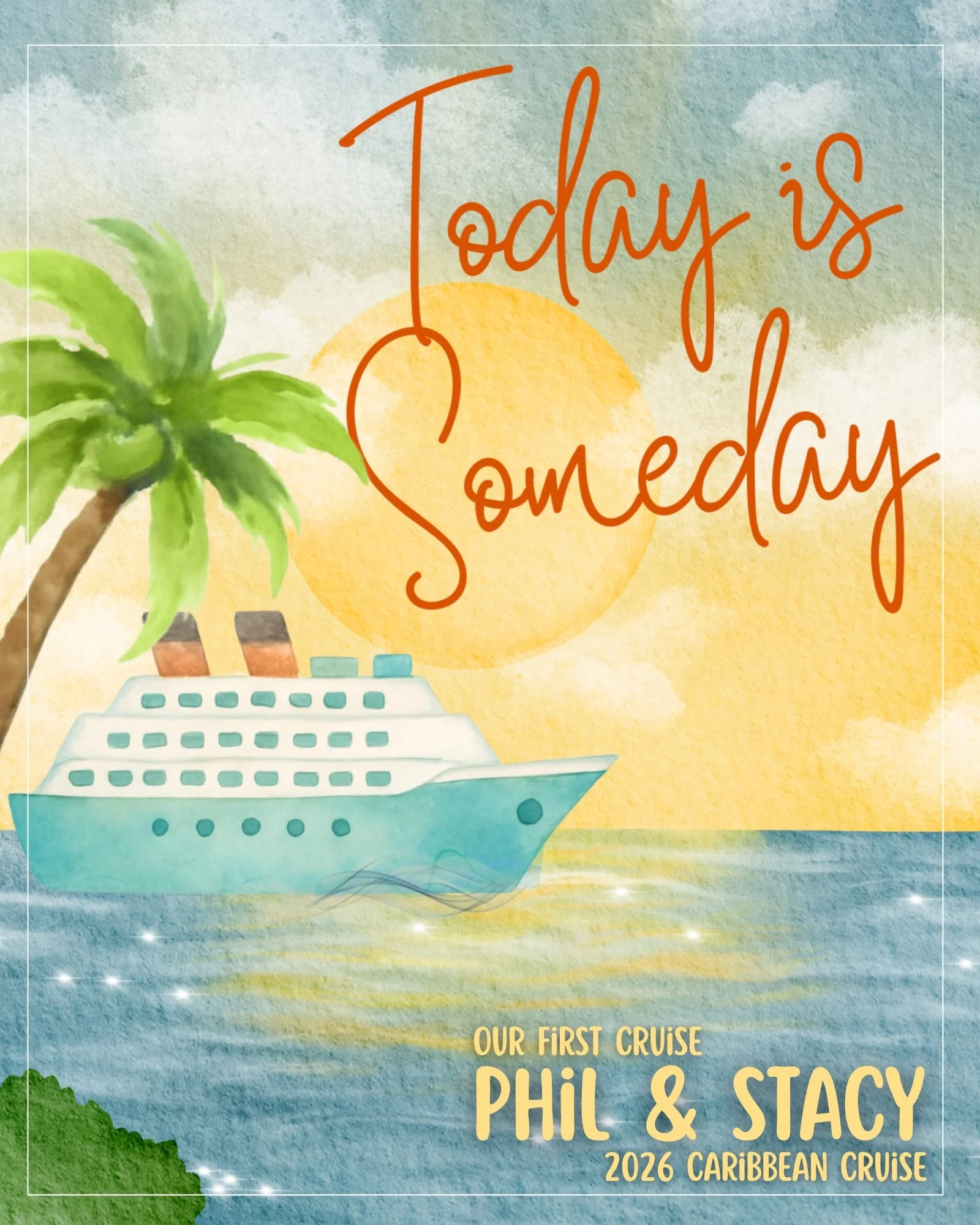 Our First Cruise Magnet (Customizable)