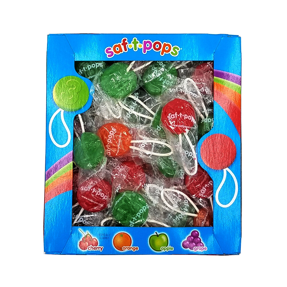 Saf-T-Pops Lollipops Regular Flavors 200 Count Bag 