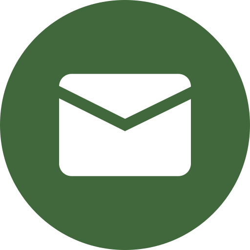 Email icon inside a green circle