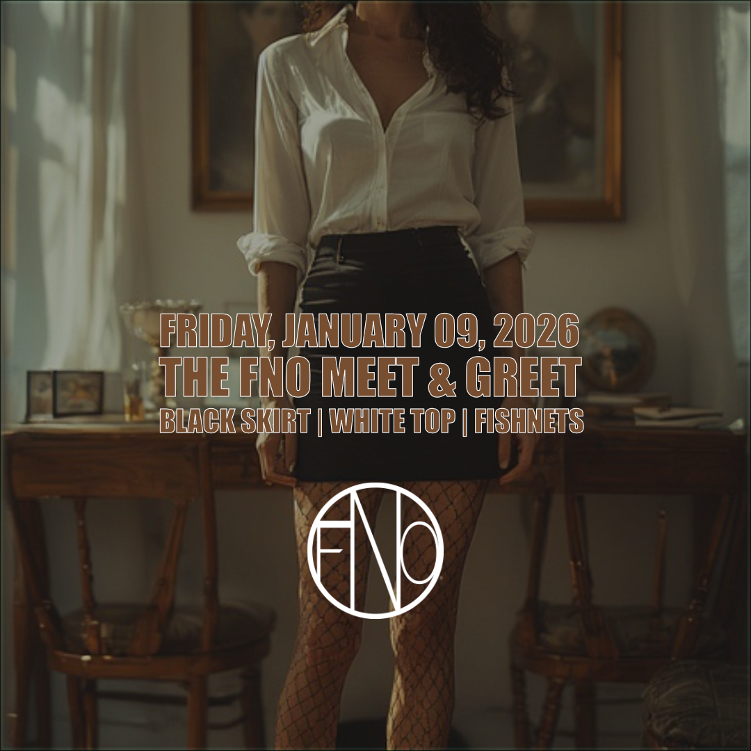 The FNO Meet & Greet | Black Skirt, White Top  and Fishnets