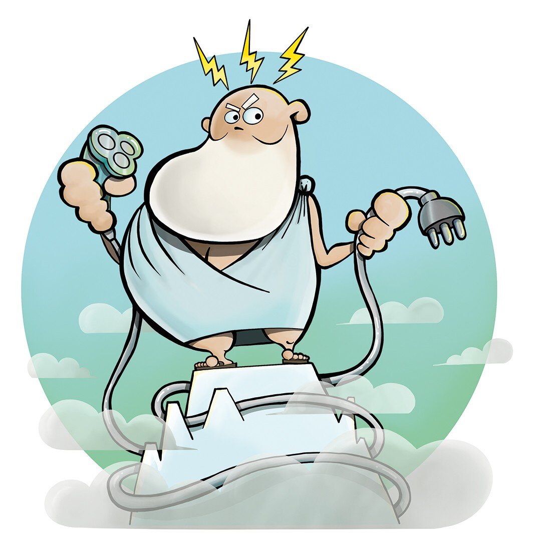 Dei dell'Olimpo - Zeus (Giove)
Dio del cielo, del fulmine e dei fenomeni atmosferici. Domina gli altri dei dalla cima del monte Olimpo, dove per&ograve; non si trova mai una presa elettrica.
#illustration #drawing #art #disegno #ipaddrawing #illustra