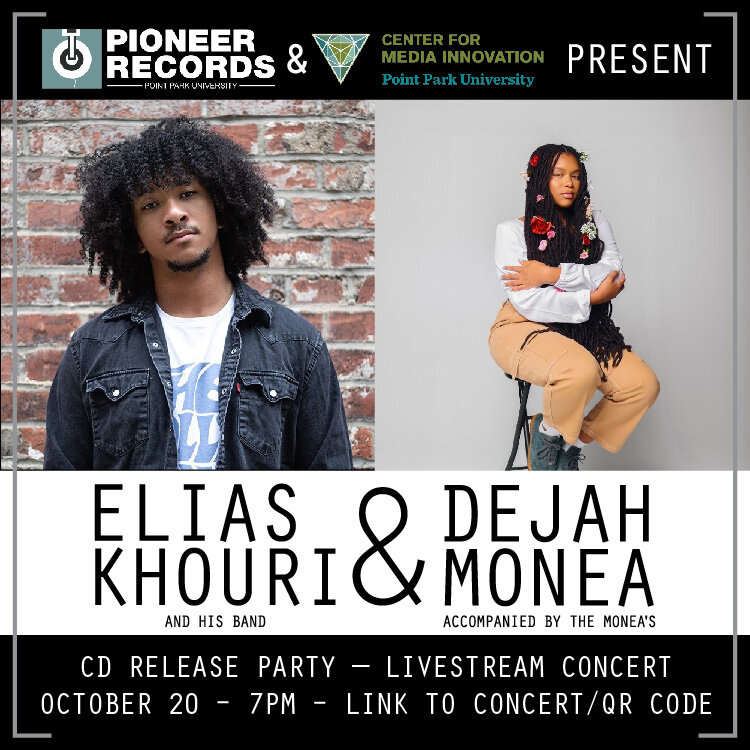 Elias Khouri & Dejah Monea, 2019-20 Pioneer Stars. CD Release Live stream Concert Marketing, Instagram Feed Post. Photos provided by artists.
