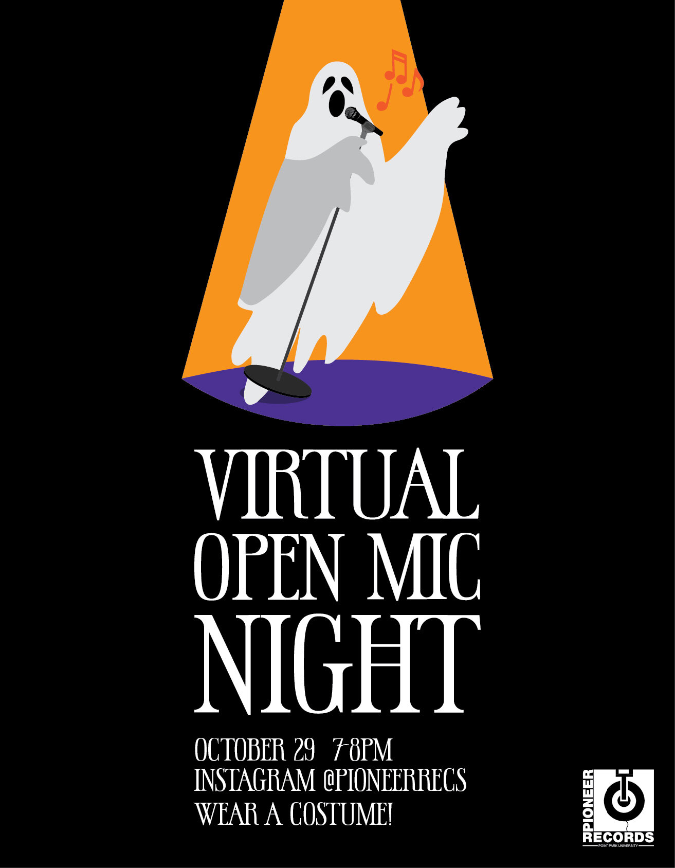 Halloween Open Mic Night, Flyer