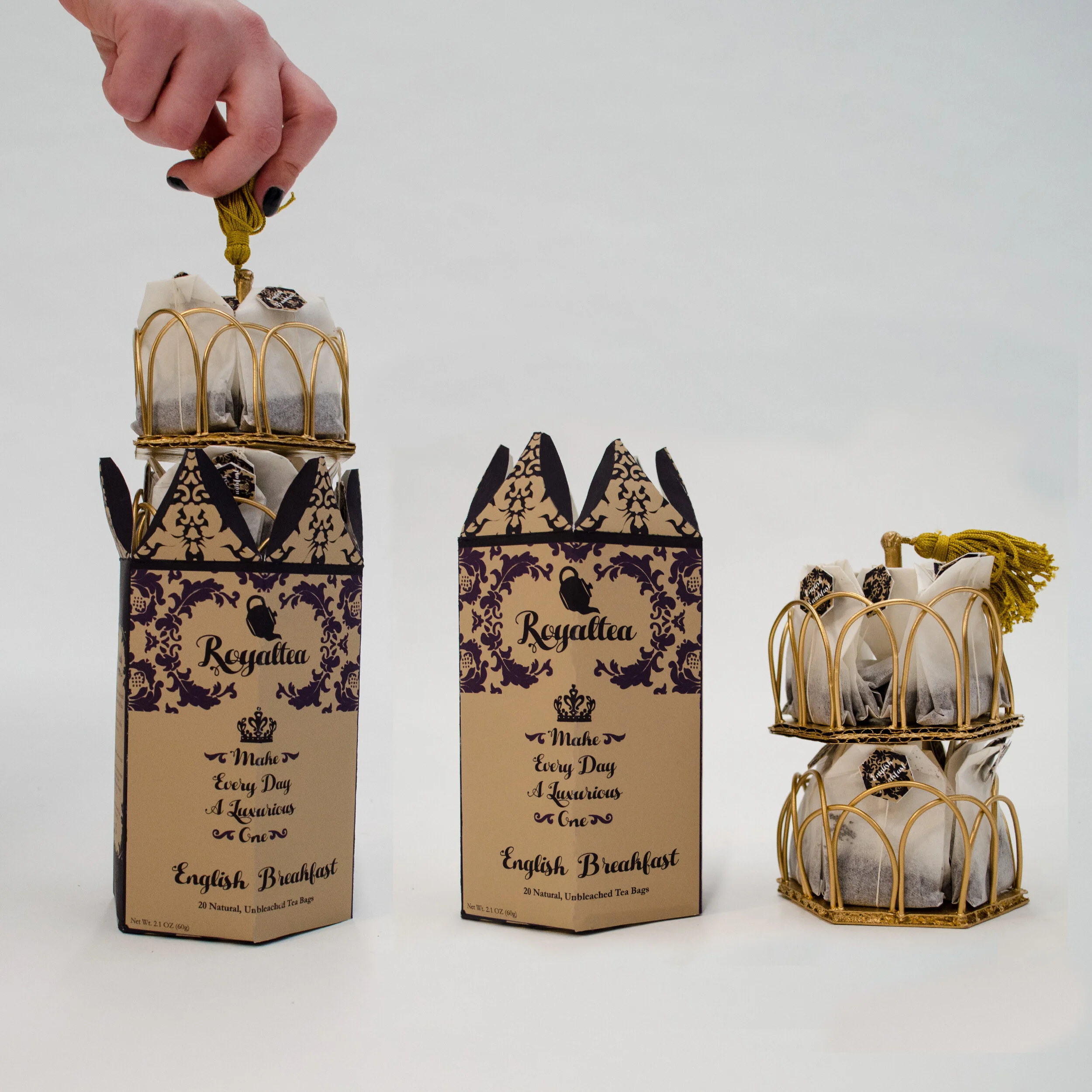 RoyalTea Tea Box Packaging inside