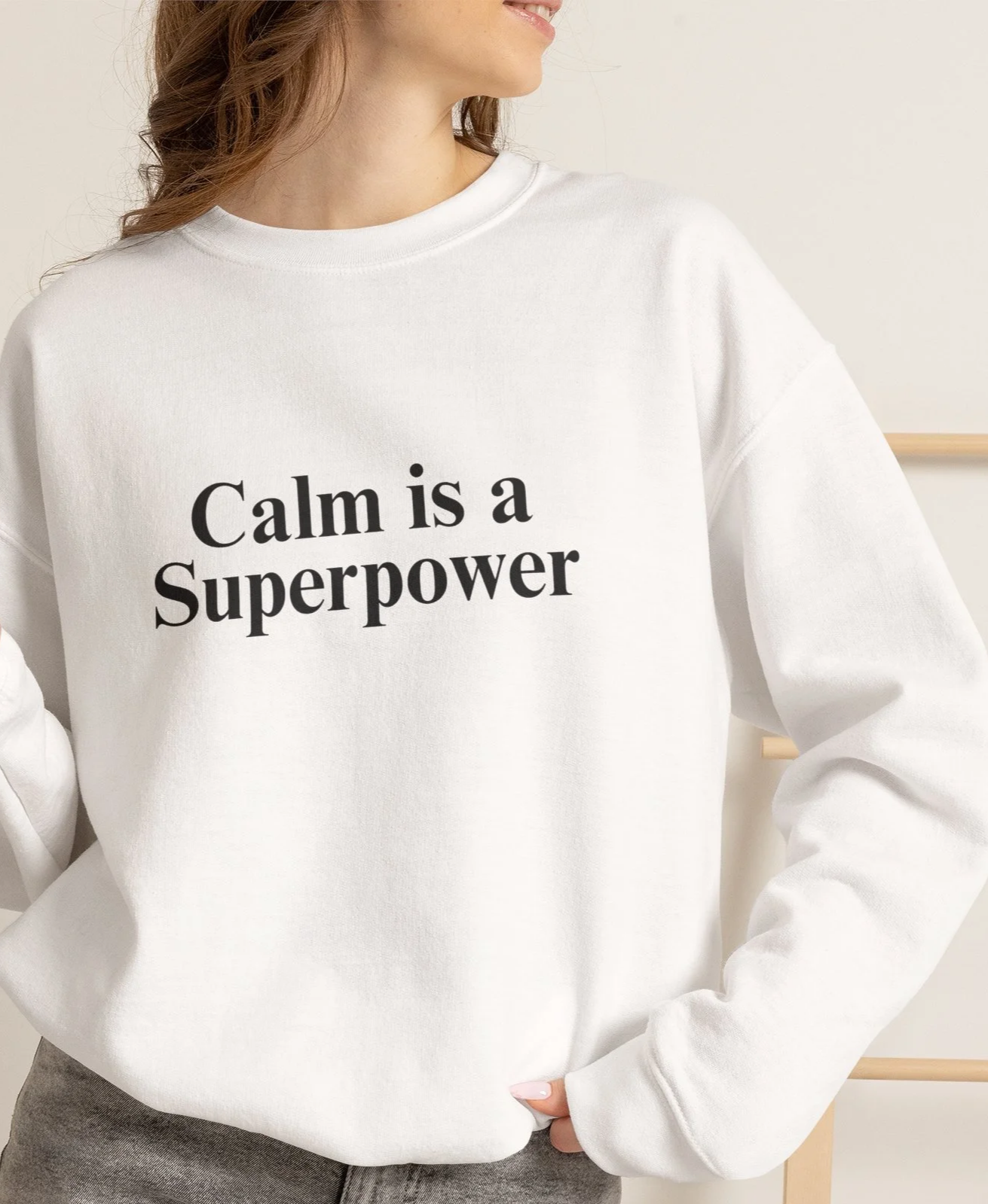 Calm Is a Superpower Crewneck Sweatshirt