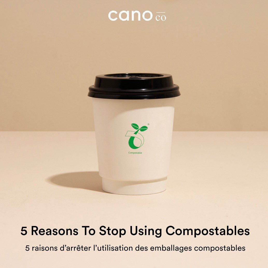 Do you know the truth about compostables? They go straight to the landfill. 

Here&rsquo;s 5 reasons why we should stop using compostable packaging :

1. They create the same amount of waste volumes (being single-use) and go straight to landfills

2.