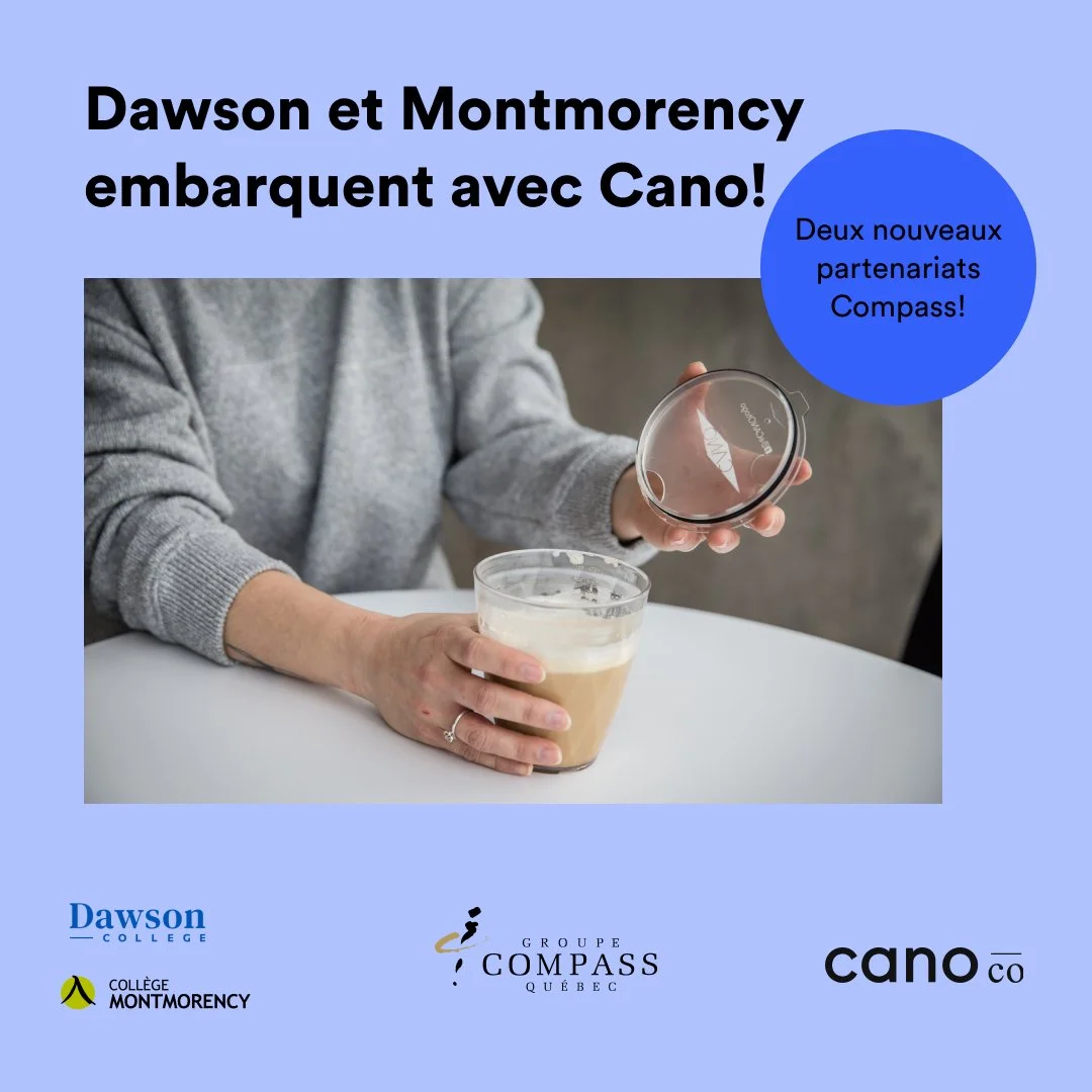 Bienvenue &agrave; bord du Cano, @dawsoncollege et @collegemontmorency! ✌️🛶

Nous sommes tr&egrave;s heureux d&rsquo;ajouter @dawsoneats et @atablemontmorency comme partenaires afin de les soutenir dans leur mission de r&eacute;duire les emballages 