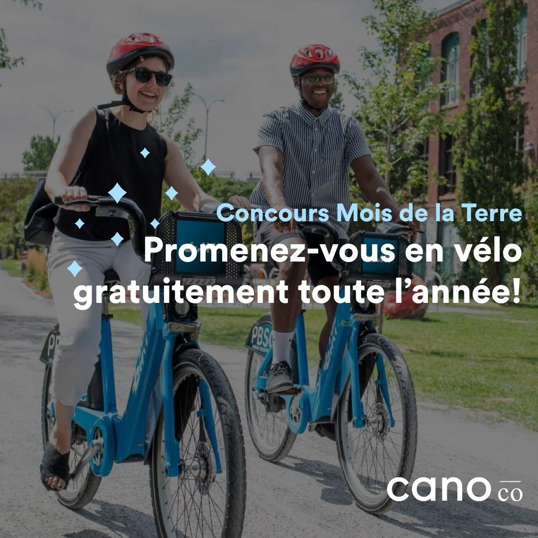 C&eacute;l&eacute;brons le Mois de la Terre et l&rsquo;arriv&eacute;e de l&rsquo;&eacute;t&eacute; ensemble! 🌎☀️

Jusqu&rsquo;au 22 avril, courez la chance de gagner 1 de 5 abonnements BIXI &agrave; chaque emprunt de contenants r&eacute;utilisables 