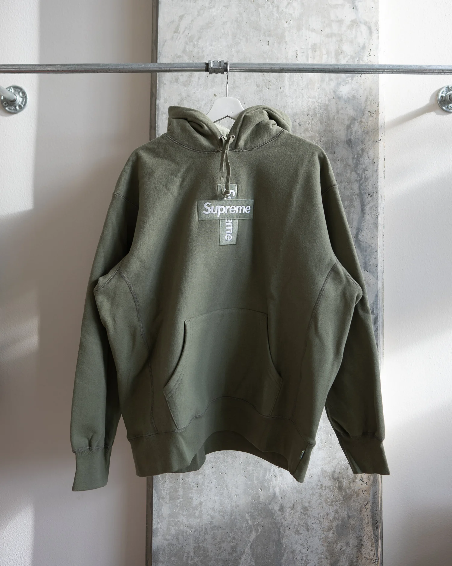 Cross Box Logo (Olive) - Large — SneaksEA