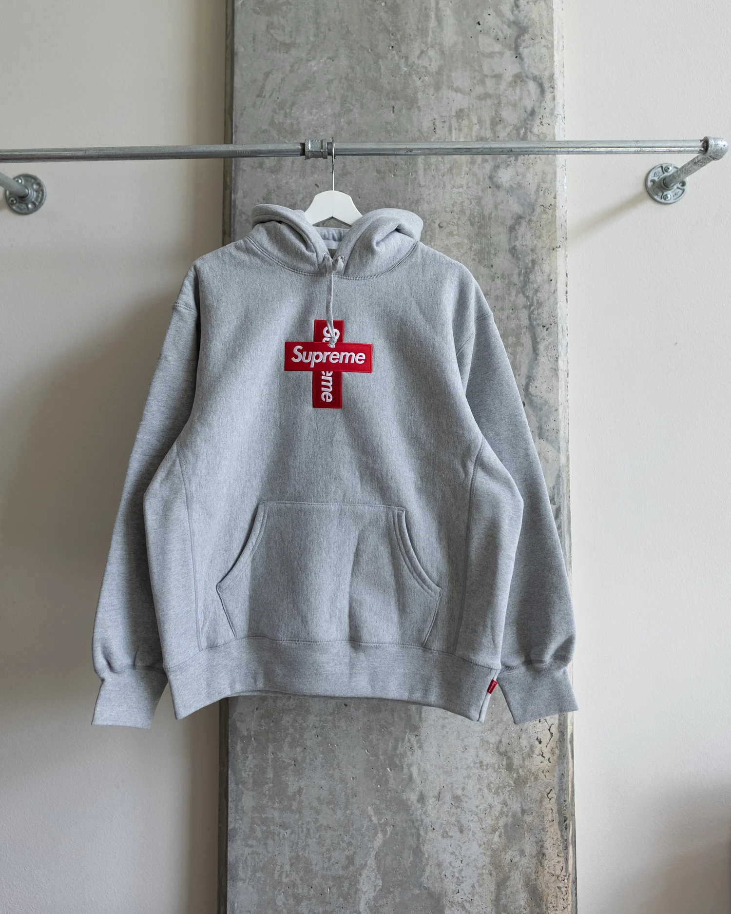 Cross Box Logo (Heather Grey) - Large — SneaksEA