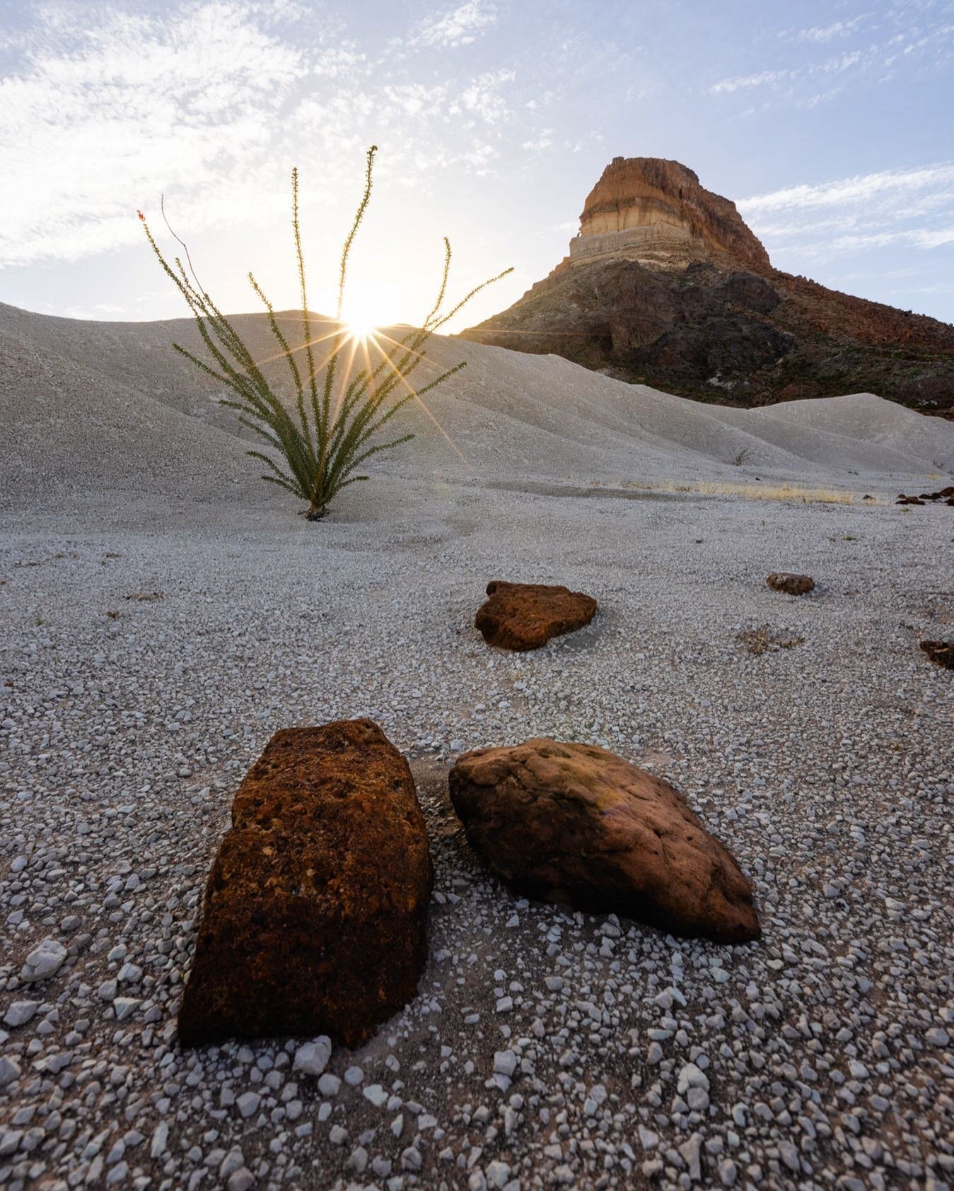 The rising sun ushers in a new day in Big Bend National Park. I return to this area covered in volcanic tuff frequently because of its unique characteristics. A few hours exploring the strange landscape reveals fossils, multi colored rocks that resem