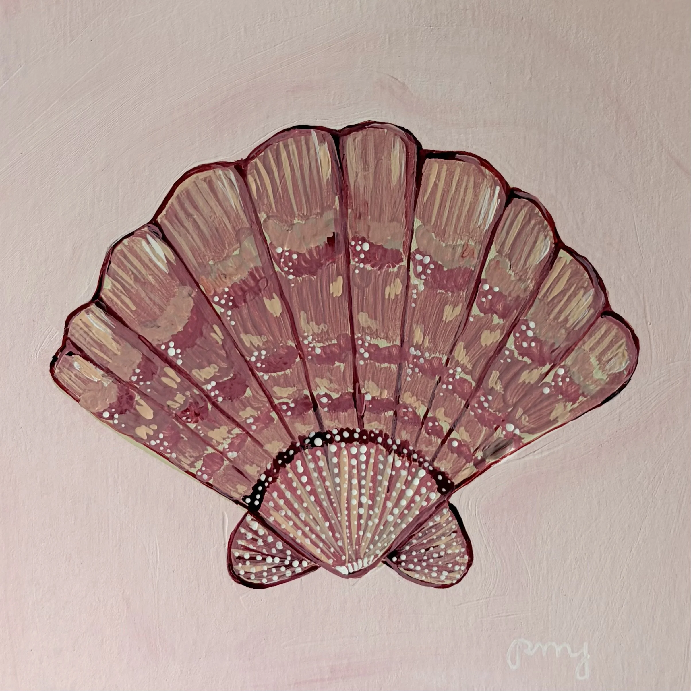 scallop shell acrylic block