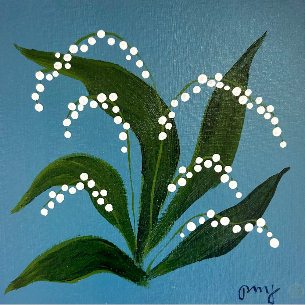 lily of the valley acrylic block