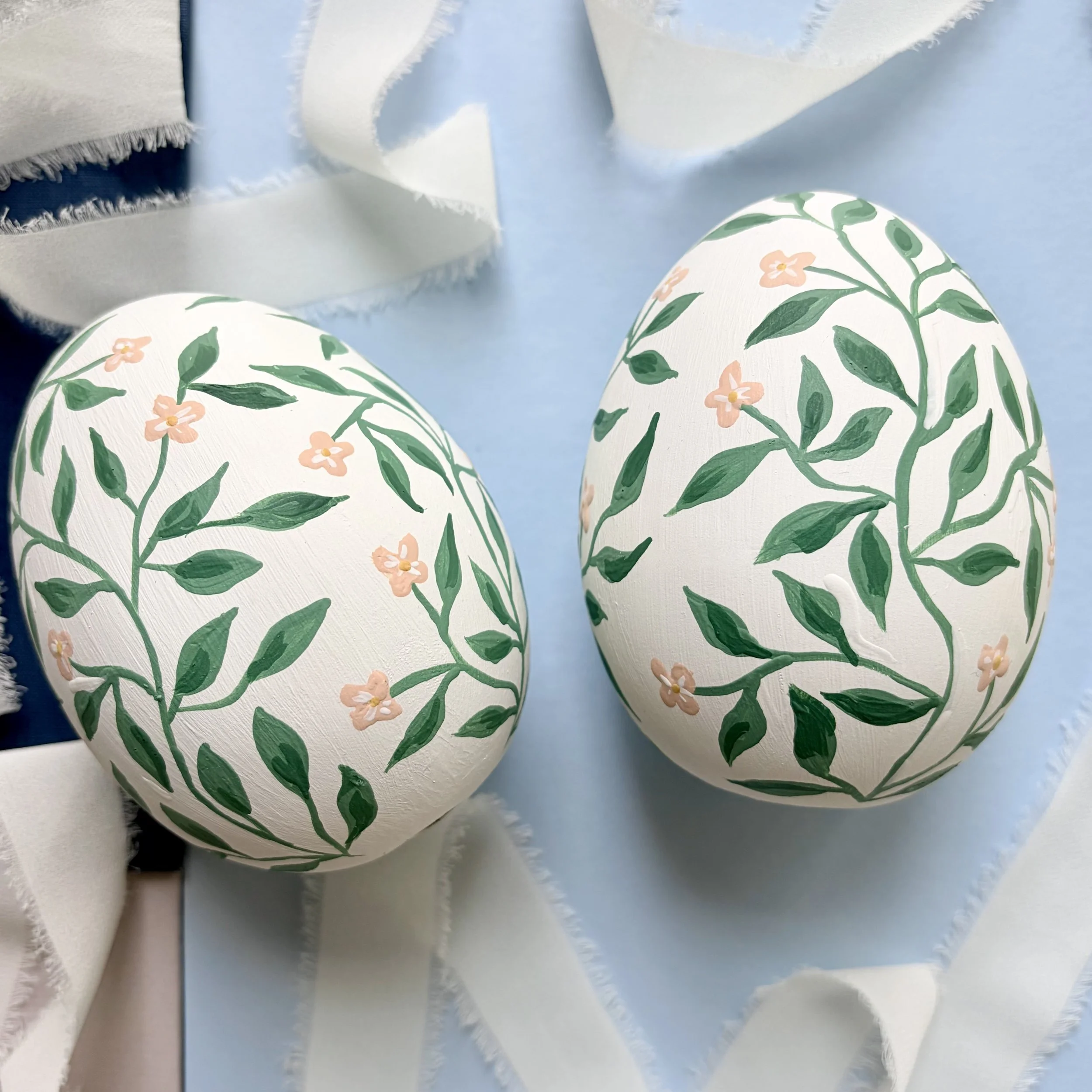 pink on white easter egg