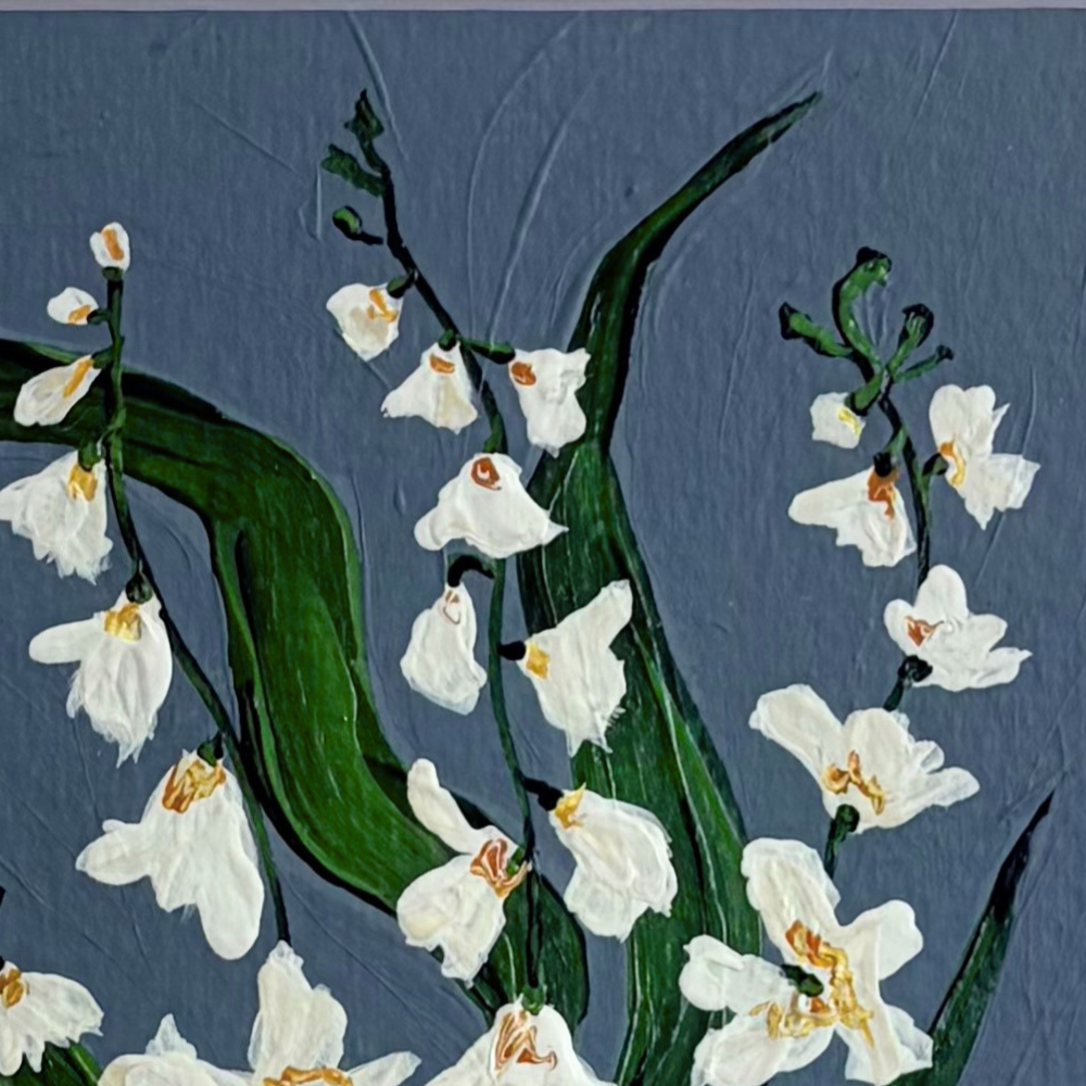 larkspur in white