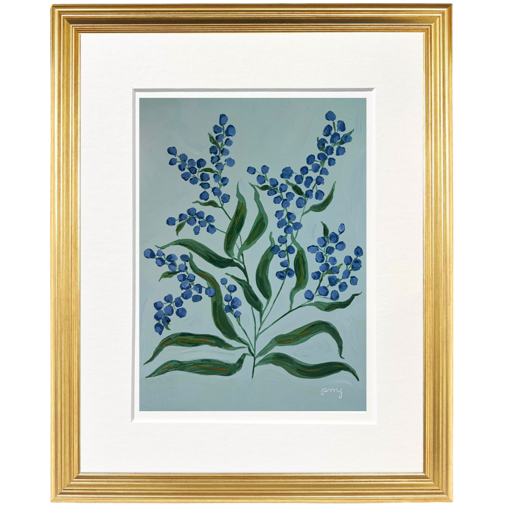 framed blue and green floral art.png