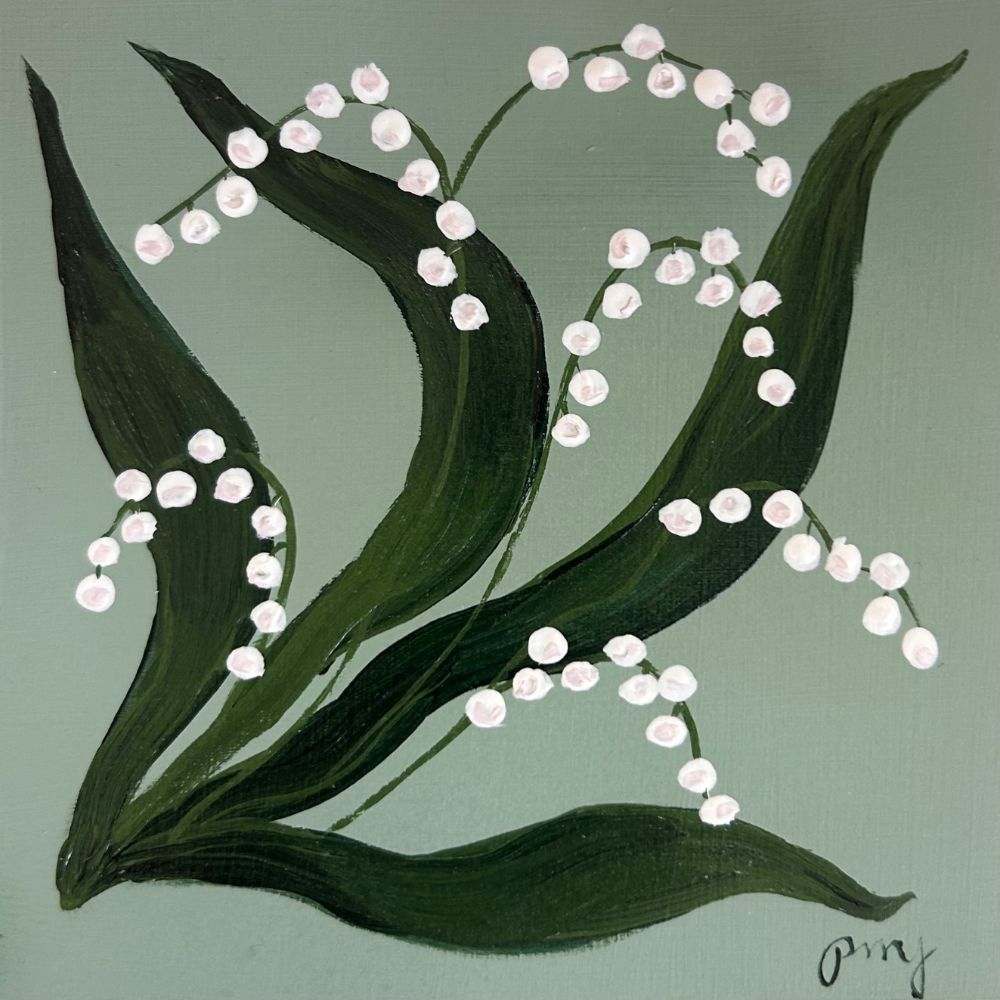lily of the valley acrylic block