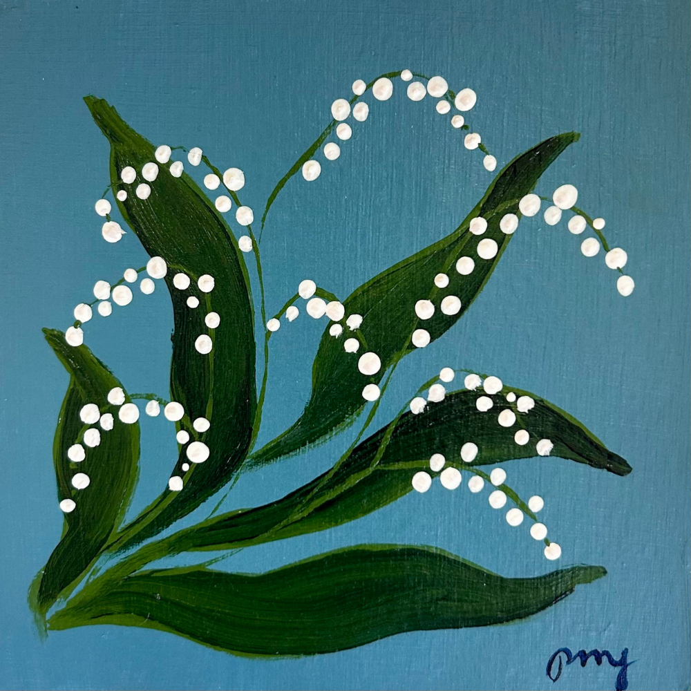 lily of the valley acrylic block