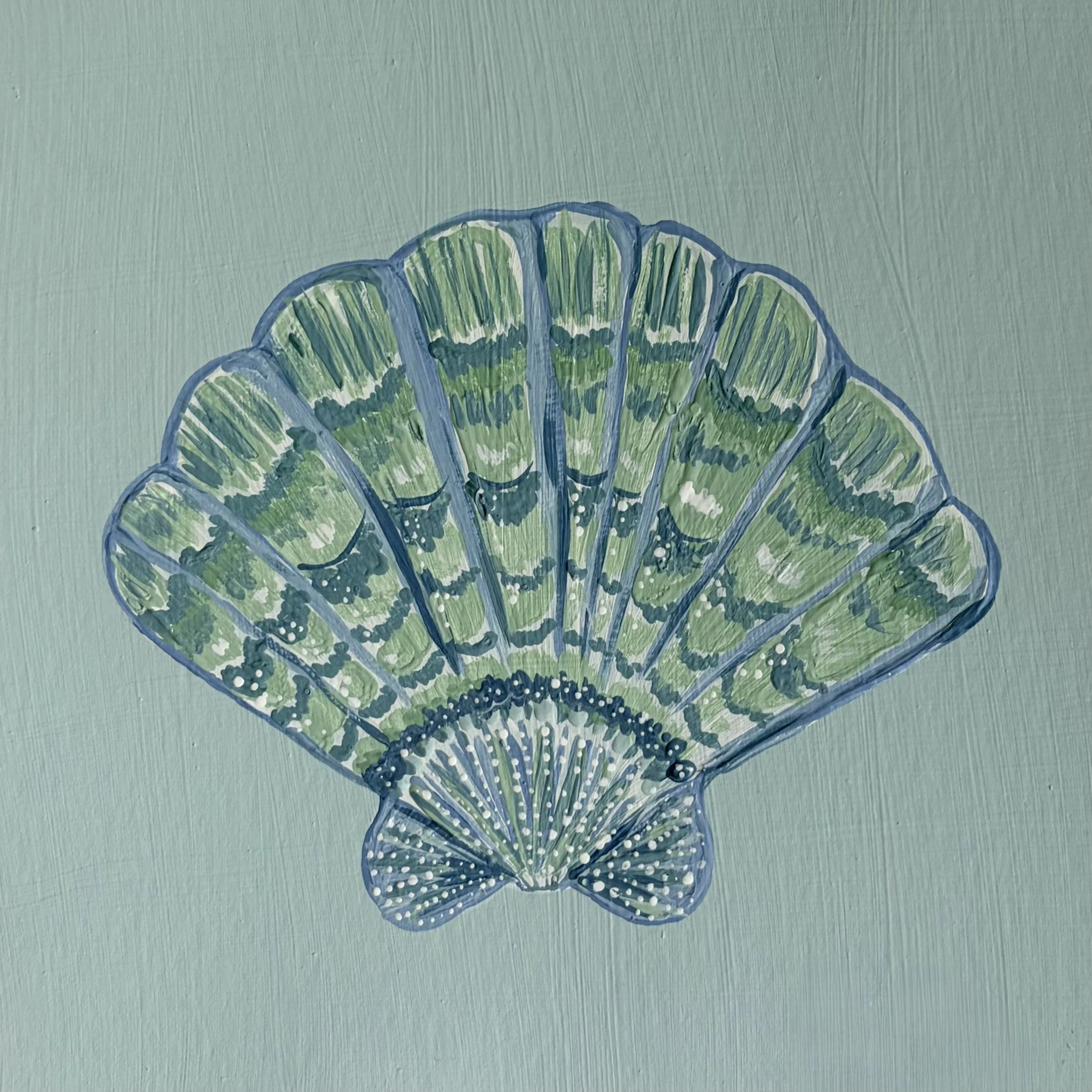 scallop shell acrylic block