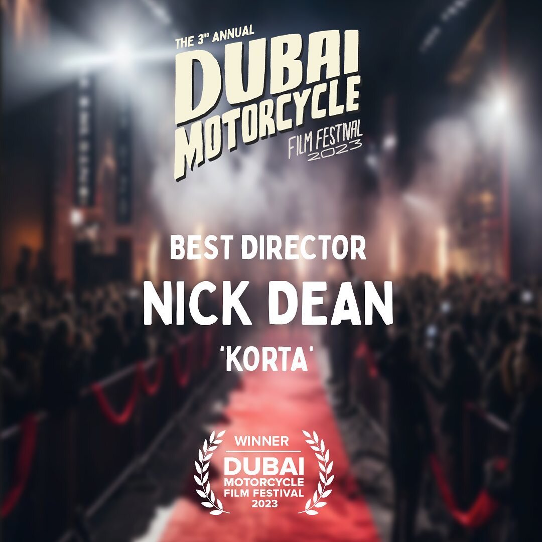 And the award for &lsquo;Best Director&rsquo; DMFF 2023 goes to Nick Dean for &lsquo;Korta&rsquo;. 🥇👏🏼

Huge thanks to all the film makers who entered DMFF 2023. 🎬🤙🏼

#motorcycle #filmfestival #awards #redcarpet #filmpremiere #producer #bikerli