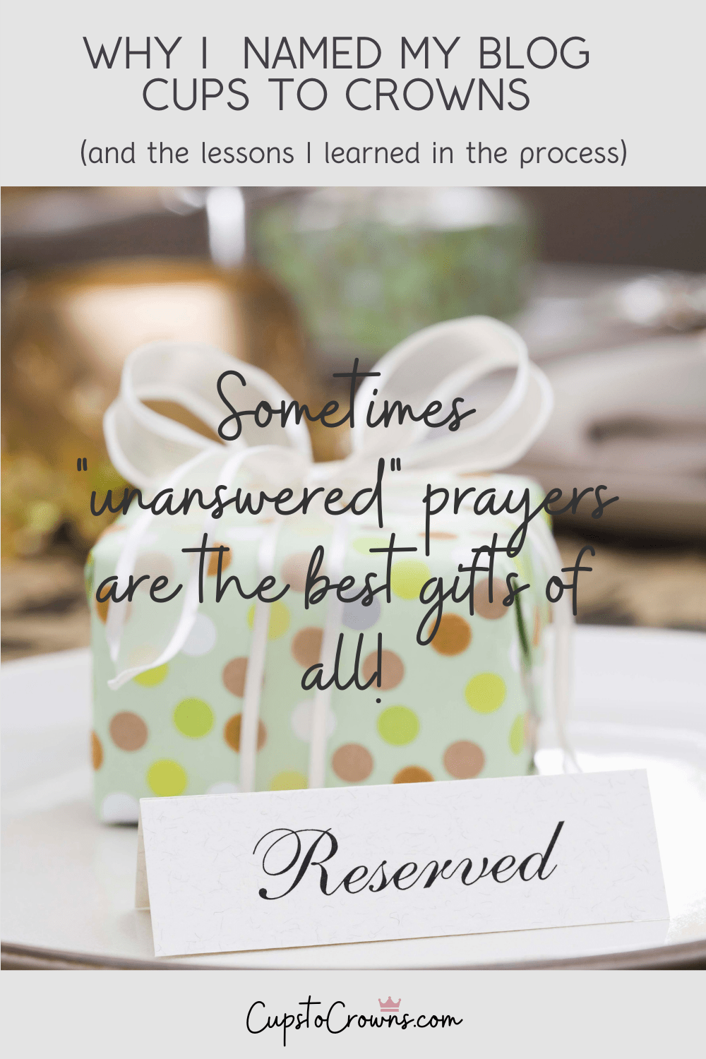 My Process Of Choosing A Blog Name Cups To Crowns