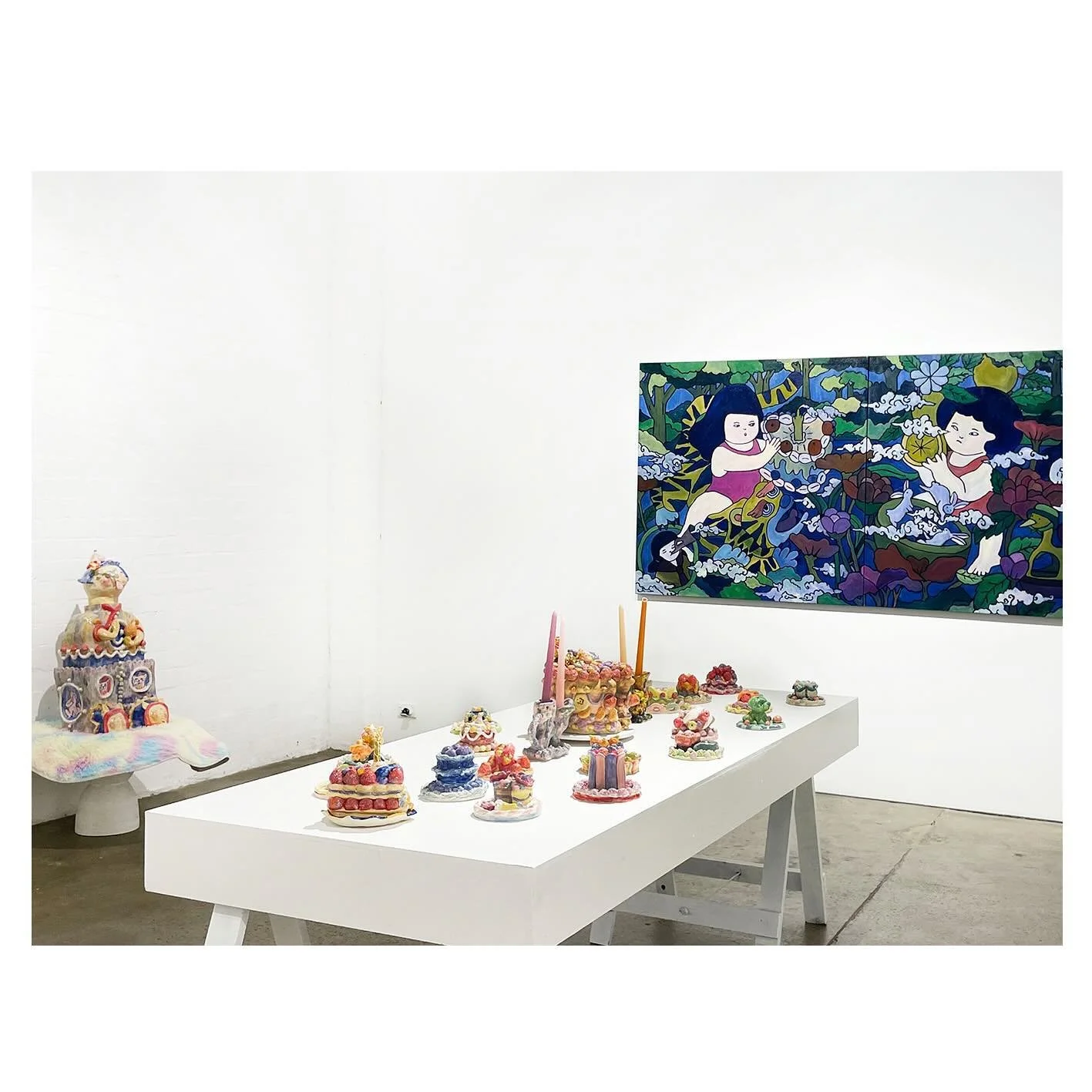 (Archive) Solo Exhibition 
MORE BIRTHDAY CAKE&rsquo; 
at @solgalleryspace 
12 until 23 April 2023

Photo courtesy of SOL gallery, Mike, Bhavin

More Birthday Cake is an exploration of the multifaceted concept of celebration and its complex relationsh