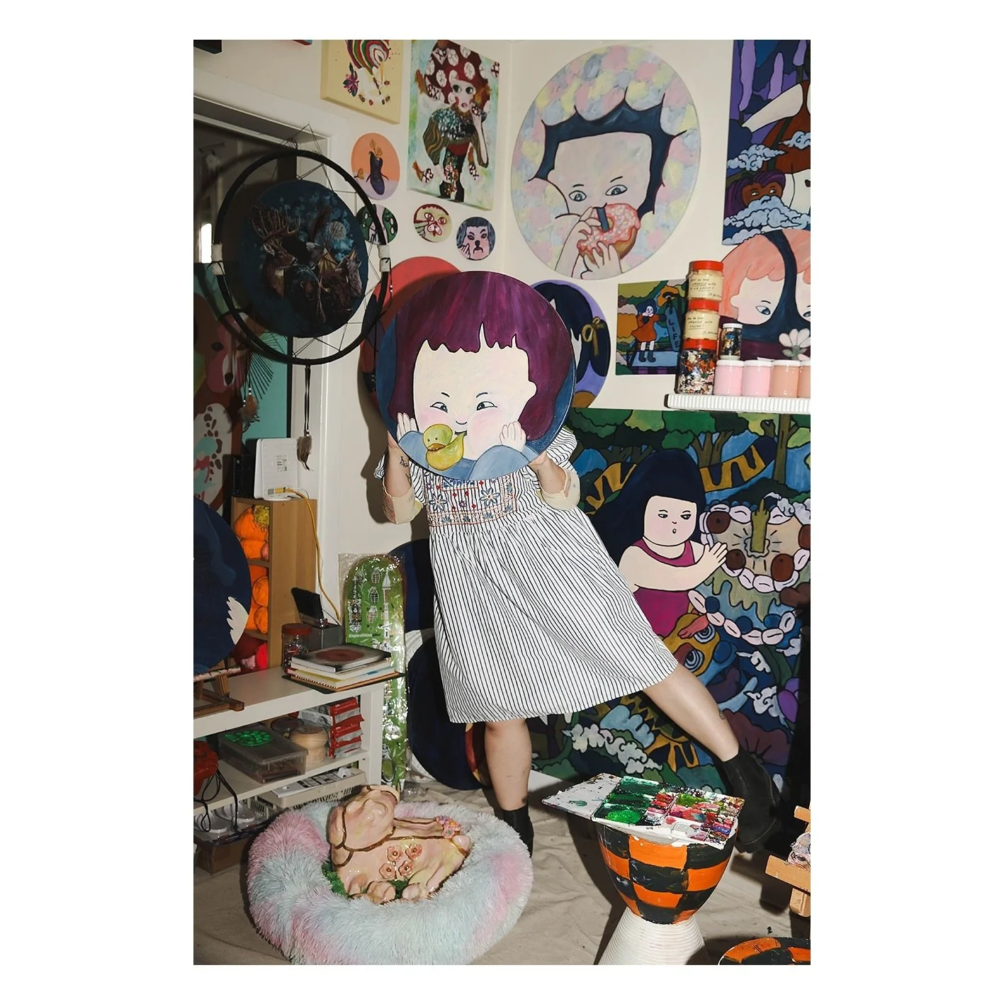 (repeat Introduction) Hello, I'm Nani, creating my dream life by making art for love and MONEY, based in Melbourne, Australia. I love engaging in anything creative without limitations on materials and styles. Formerly a designer, I'm now a full-time 