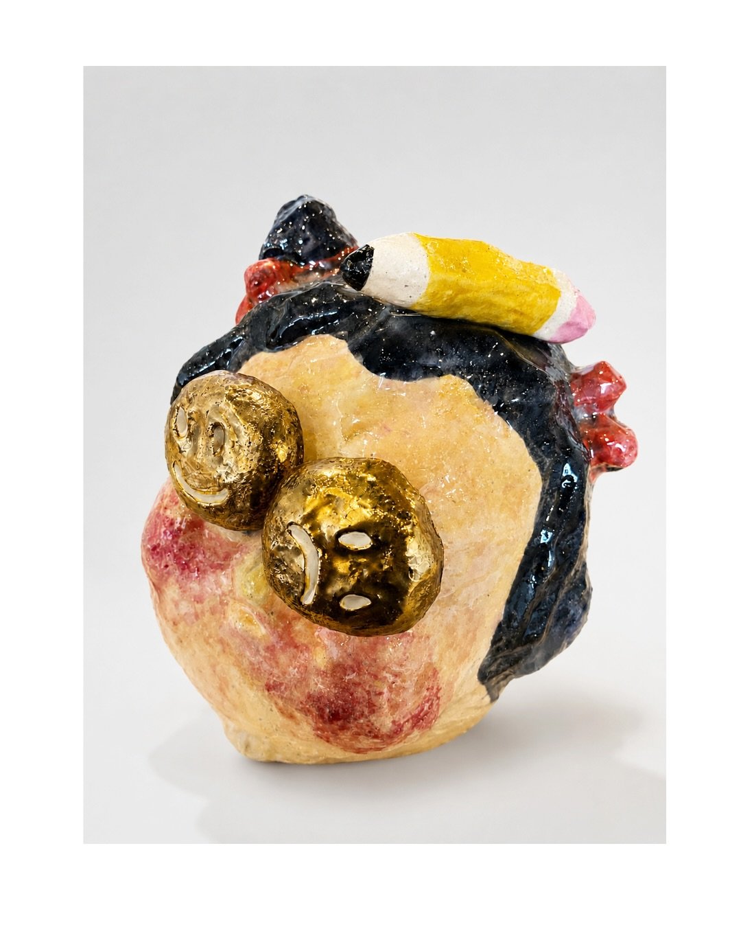 A Head Full of Wanting to Be
Glazed ceramic, gold lustre
24 x 24 x 24cm
online catalogue via link in bio
.
✿ Currently on display  Solo Exhibition by Nani Puspasari
THINGS I CARRIED QUIETLY
@counihangallery
233 Sydney Road, Brunswick
(inside Brunswic