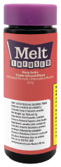 Container of Melt NoGoo substance, labeled with a warning and usage instructions.