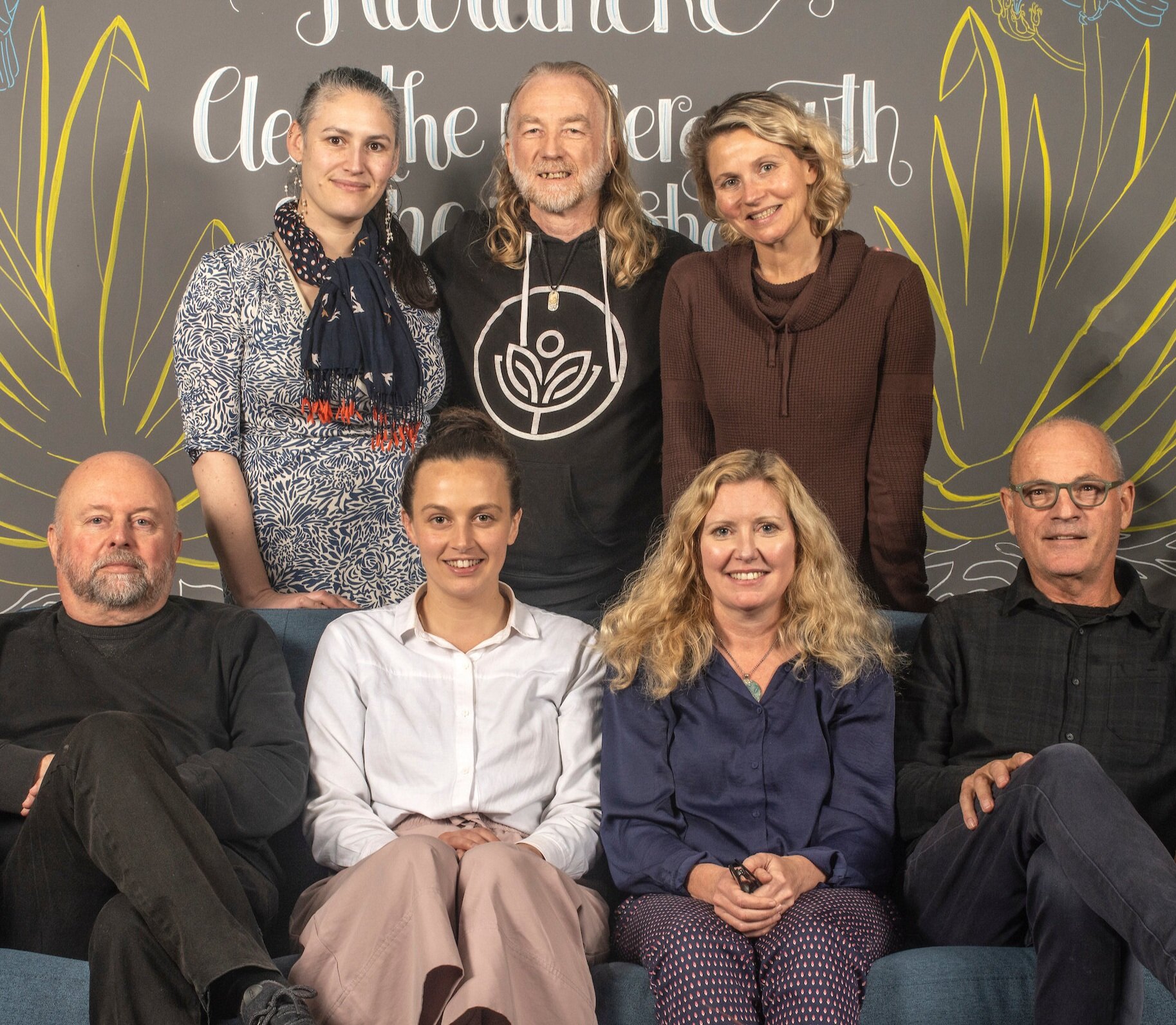 The Gift Trust team and Trustees: Back row L to R- Alanna Irving, Anake Goodall, Annette Culpan. Front row L to R- Glen Saunders, Tessa Vincent, Cheryl Spain, Phil McKinstry. Note our Trustee David Woods was absent.  Image credit: Andy Spain