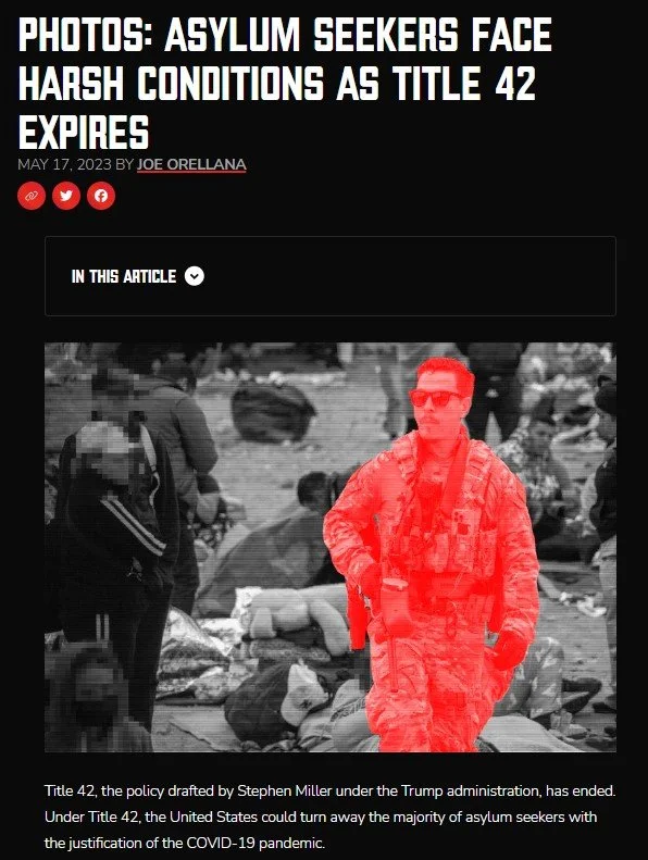 Covered the humanitarian crisis as Title 42 expired for LCRW.