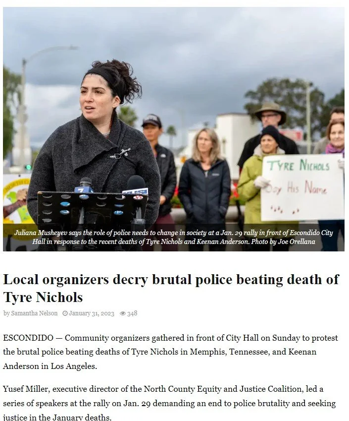 The Coast News used my photos of a protest following a police killing in Memphis.