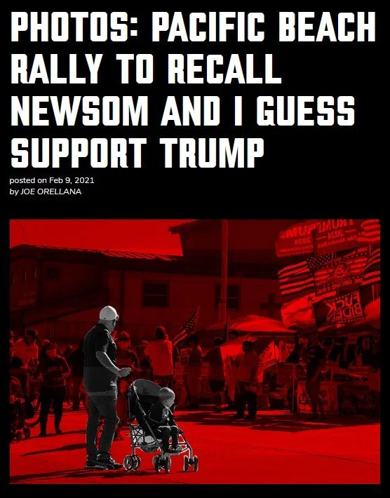 Left Coast Right Watch published photos and a write up about a recall Newsom/trump event