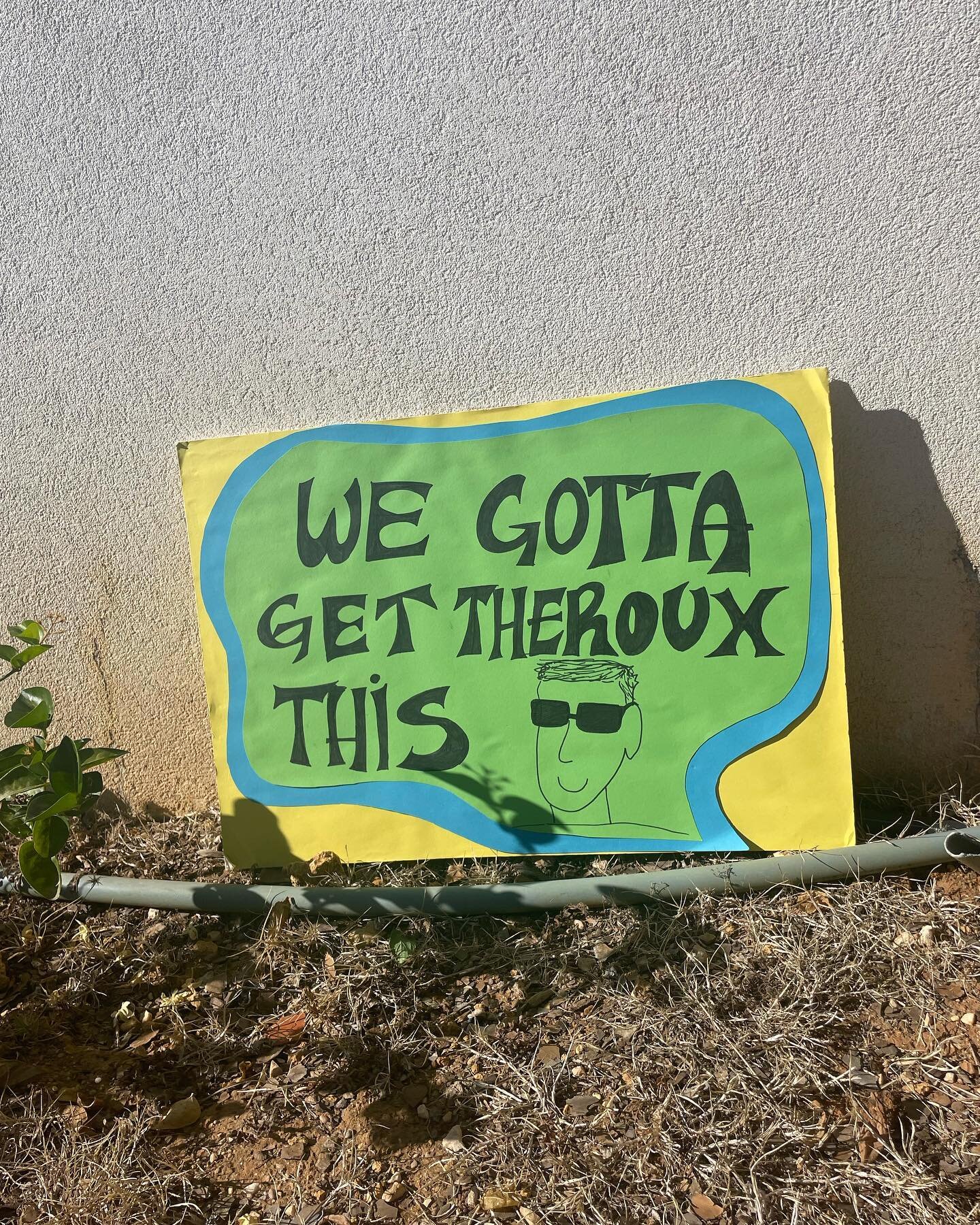 &ldquo;WE GOTTA GET THEROUX THIS 😎&rdquo;
Because I&rsquo;m a Theroux-bie and I know you are too. I met one at the climate strike too. I had the sign, she had the tee. She saw me first. Glad we took the photo 📸 if you know who they are please tag t