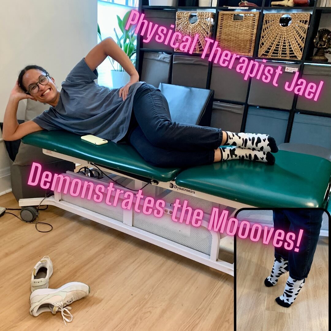 Physical Therapist, Jael McCants, demonstrates the Moooves! A self treatment technique, lying on a lacrosse ball to release trigger points. She says this type of Myofascial Release can be very intense and very effective to relieve pain and tightness 