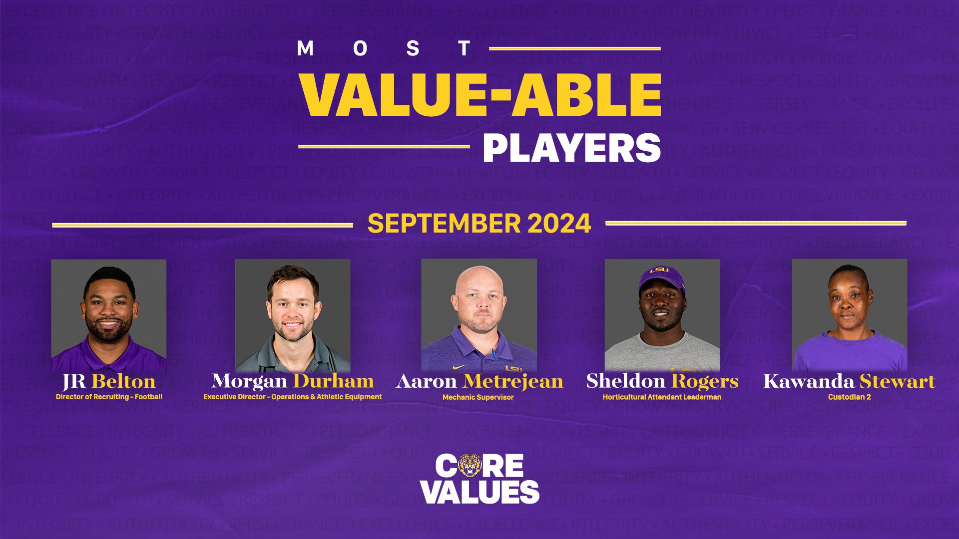 September 2024: Core Value Most Valuable Players!