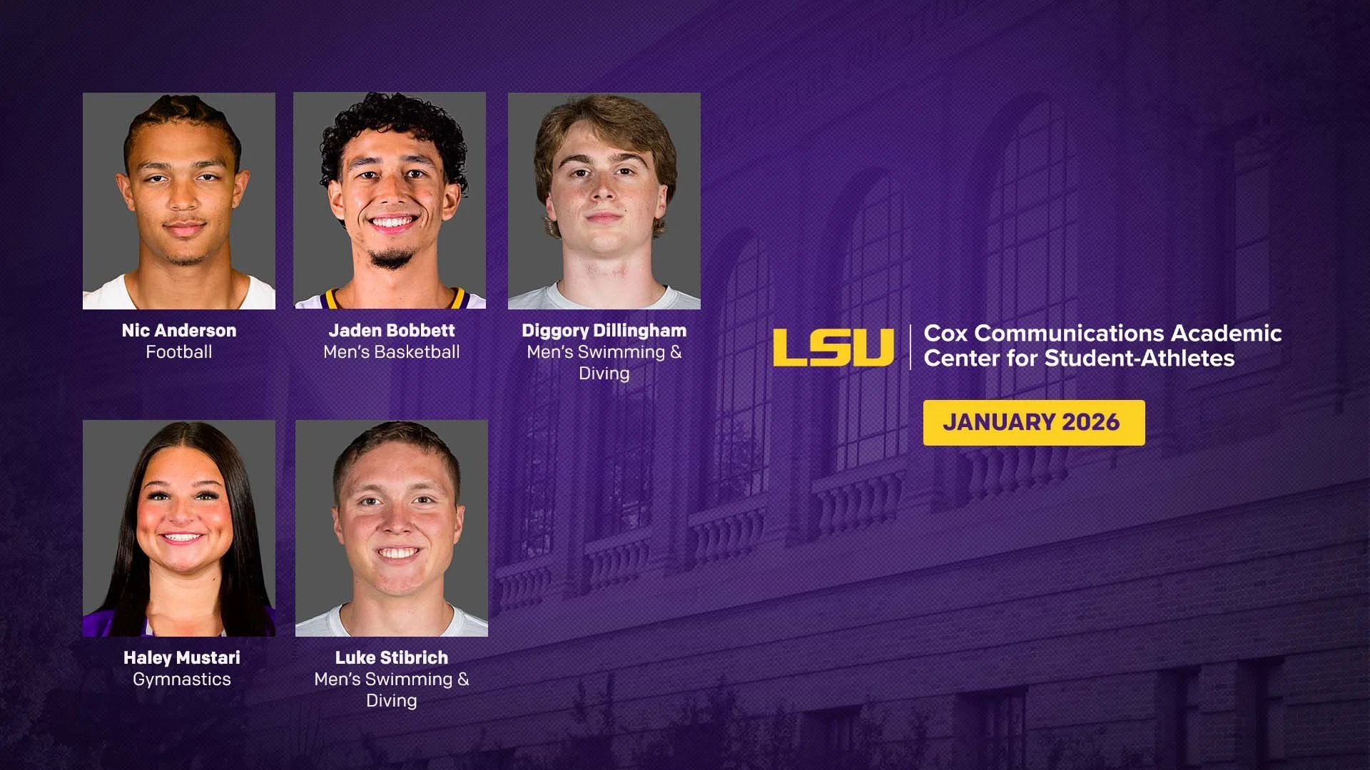 January 2026: Student-Athletes of the Month!