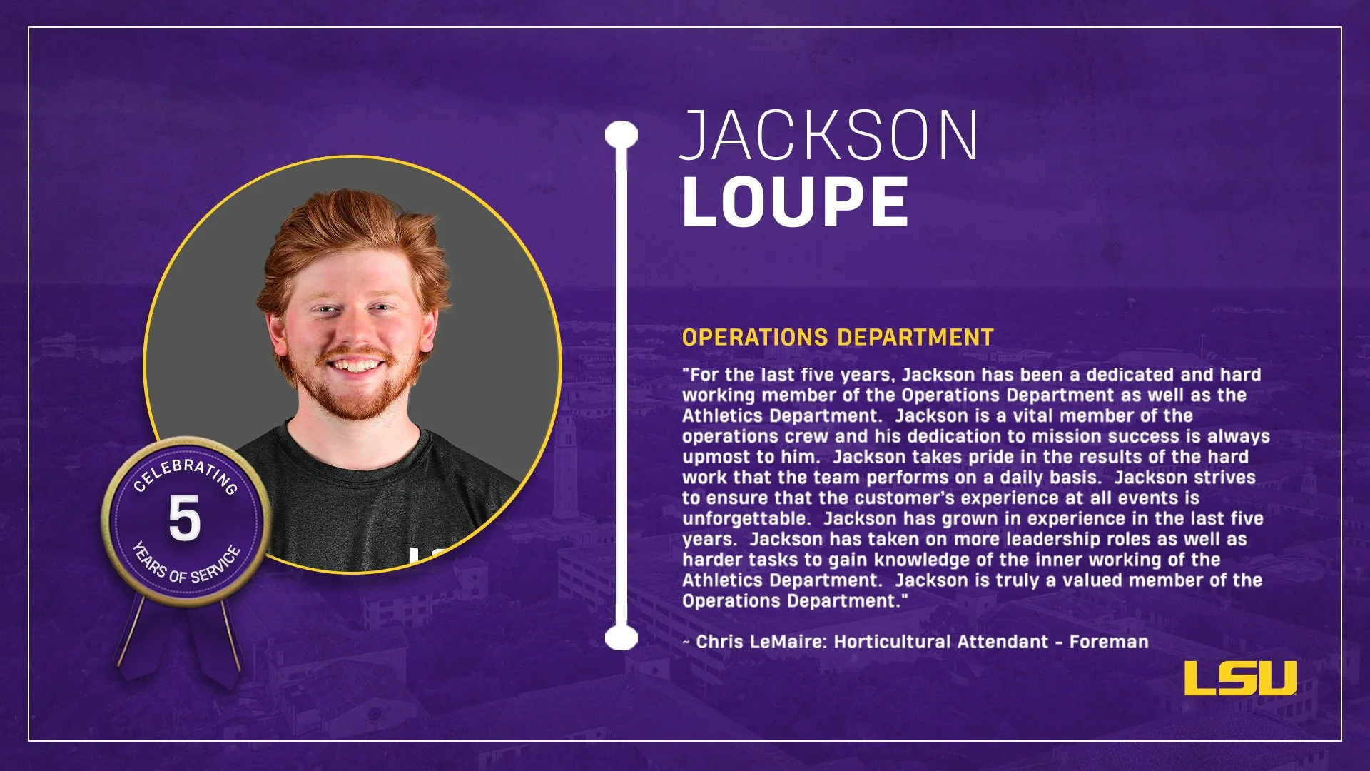 Jackson Takes His 5th “Loop” Around!