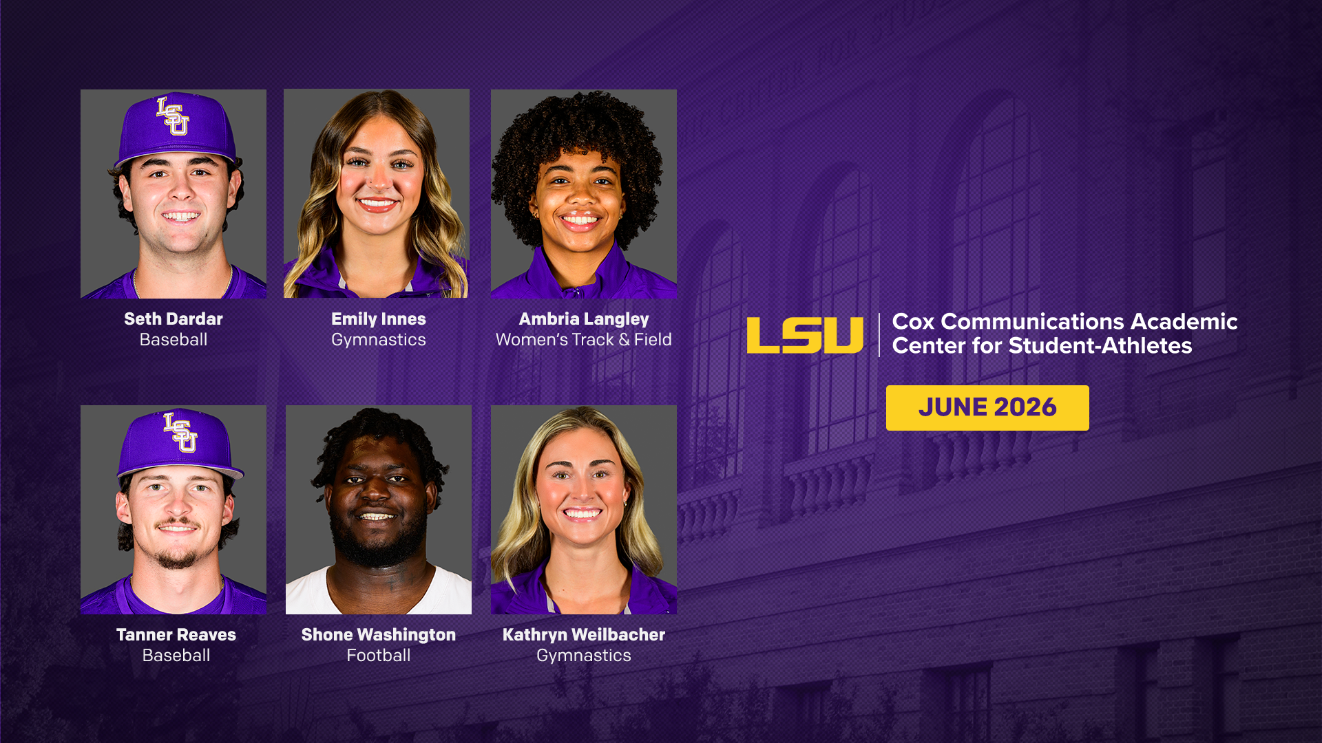 June 2026: Student-Athletes of the Month