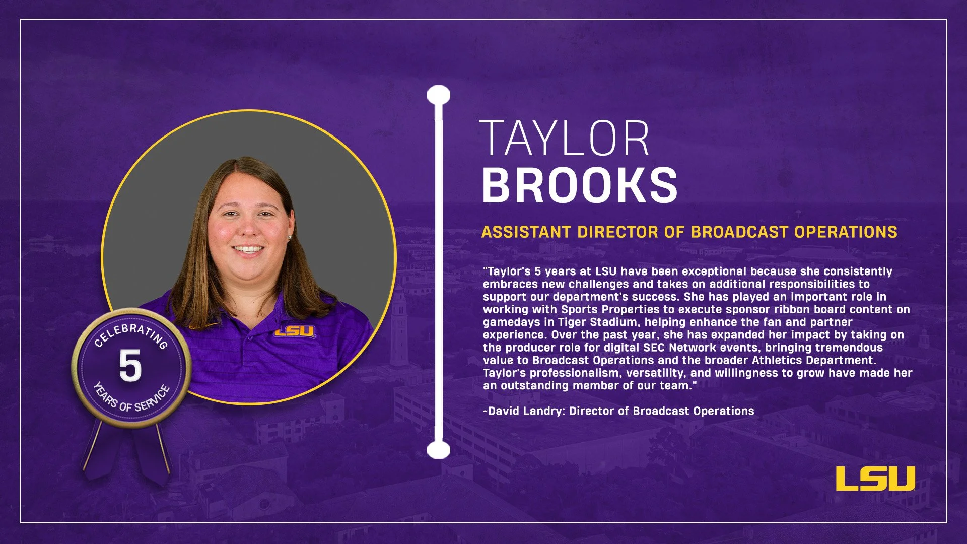 Brooks Celebrates 5 Years in Broadcasting!