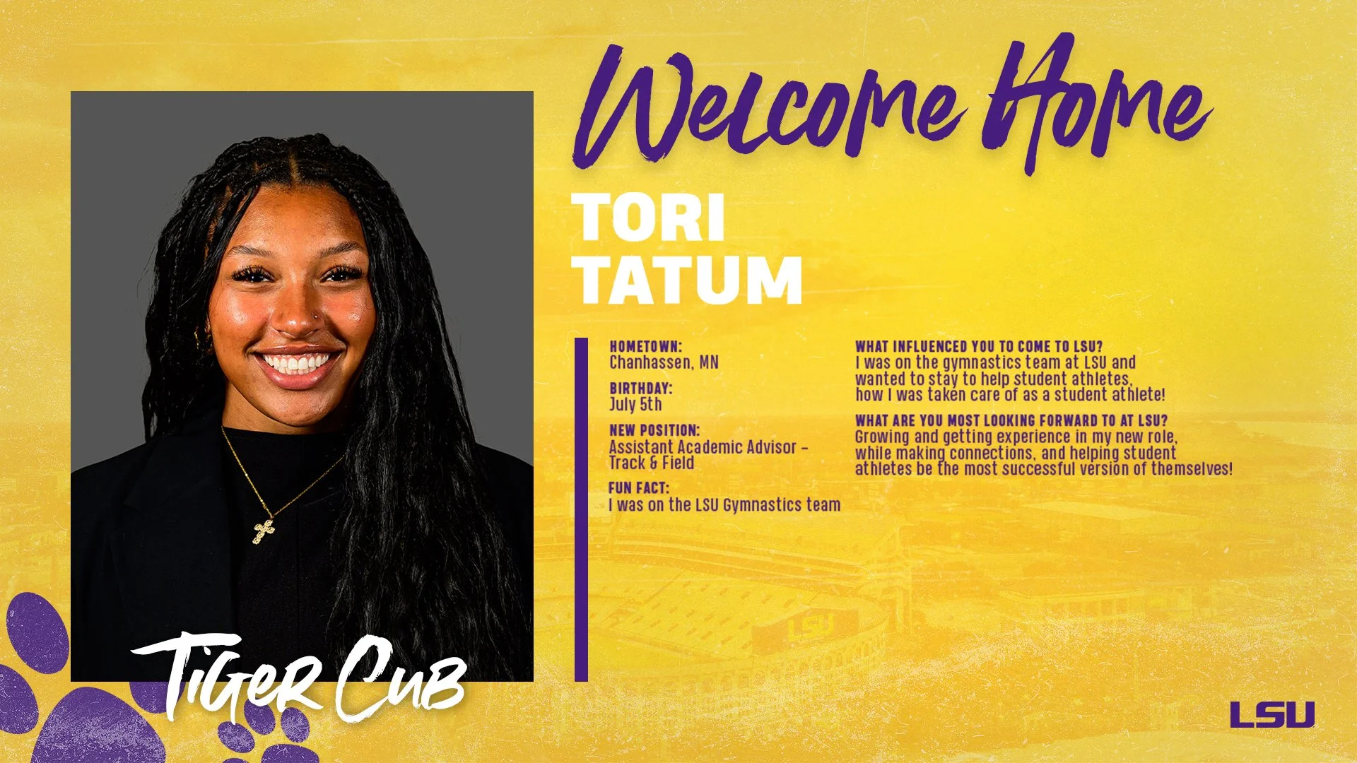 Tatum Sticks Landing in Academics!
