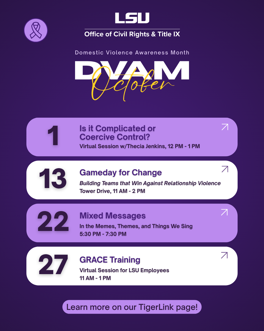 Join the Campus for Domestic Violence Awareness Month!