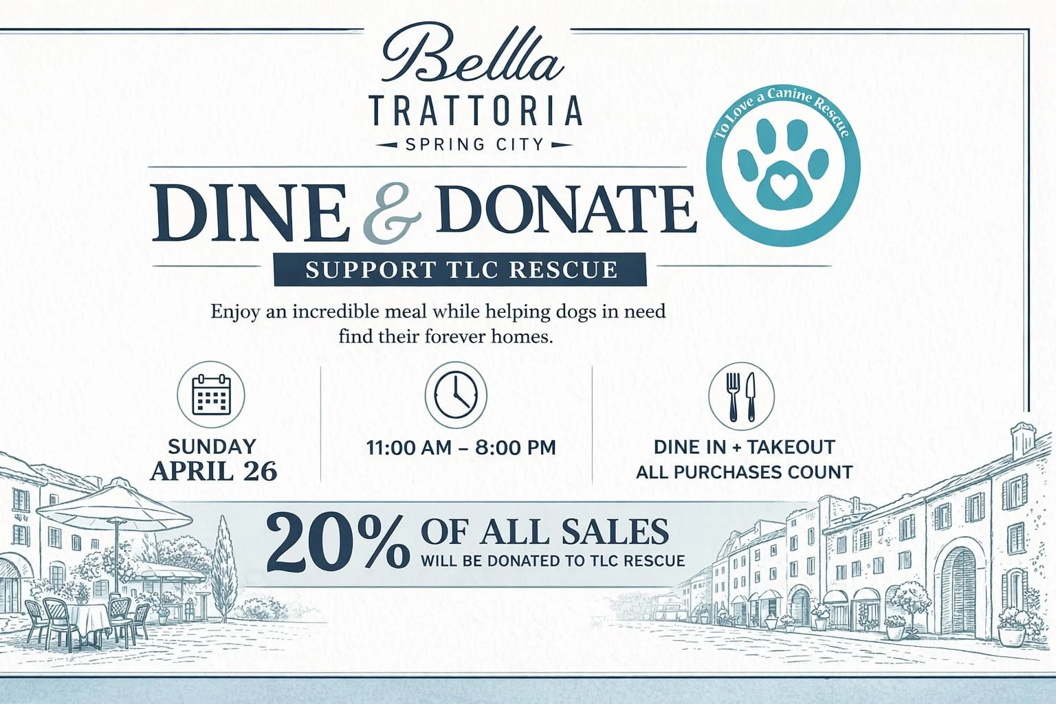Bella Trattoria Dine & Donate