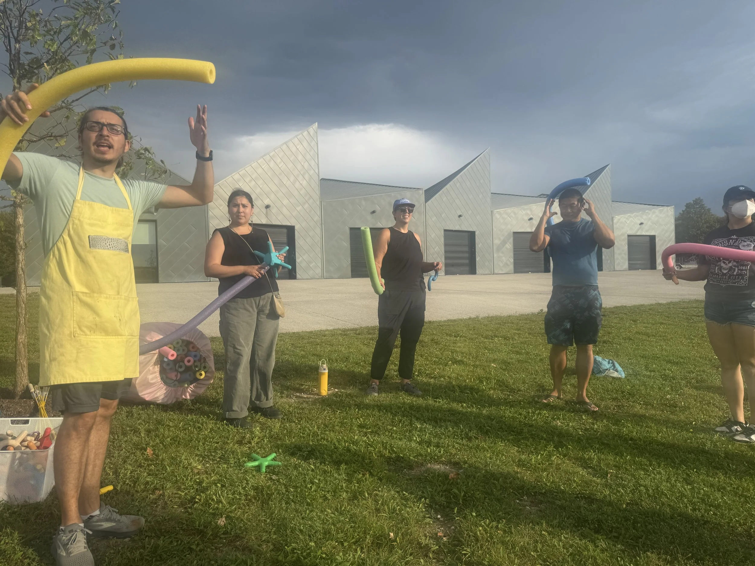  Andrés Lemus-Spont and Marya Spont-Lemus of ¡Anímate! Studio lead us in playful collaborative art-making as we process our experience.