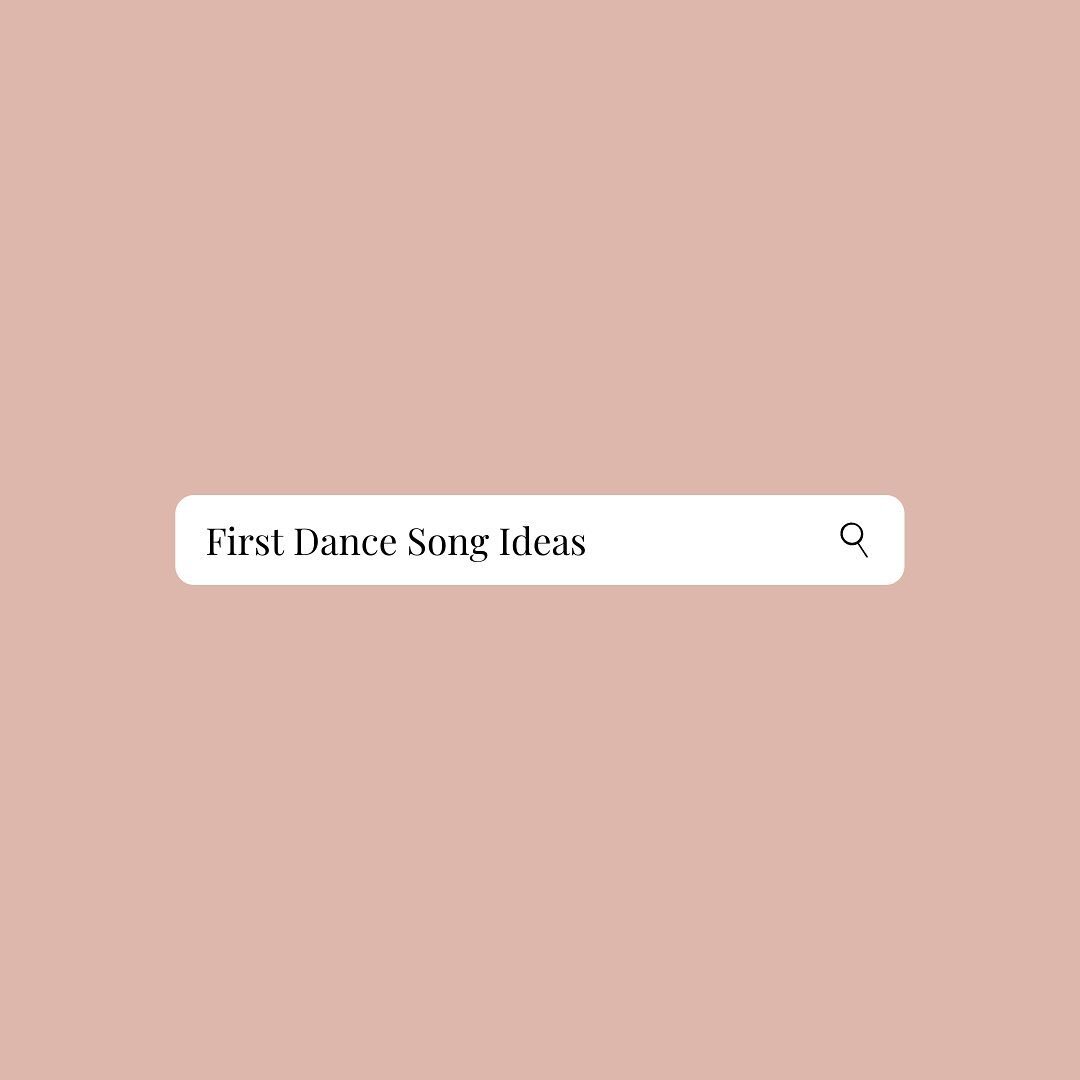 Need some first dance song ideas? Or just something new to add your playlist? 

Some couples don&rsquo;t even have to think about what their first dance song will be. Others search for hours for the perfect song. Here&rsquo;s some suggestions on ones