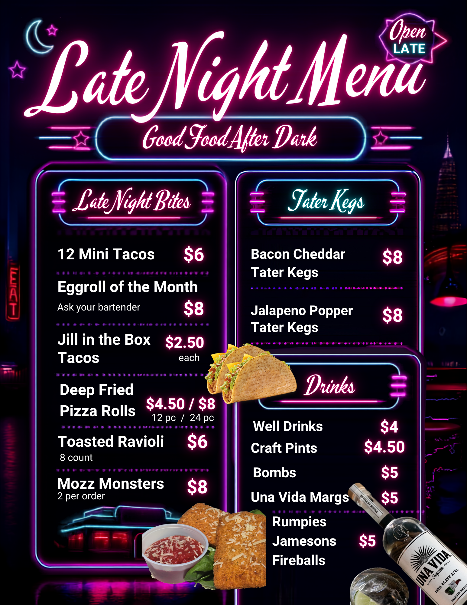 Late Night Happy Hour starting Sept 16th 2026