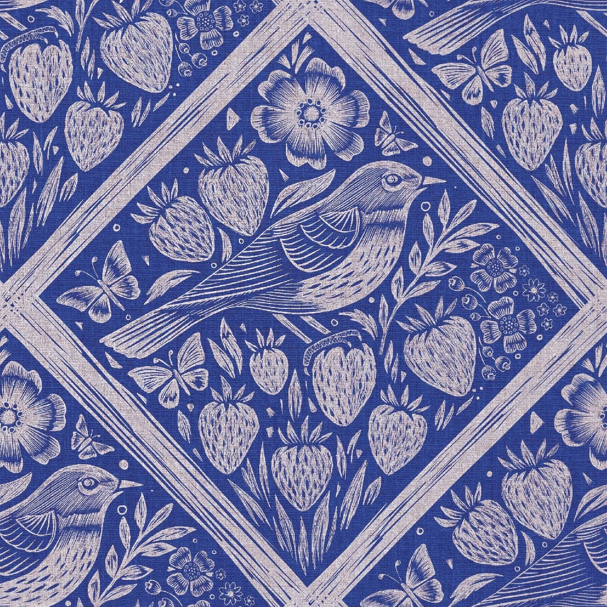 Linocut Bird - Raster