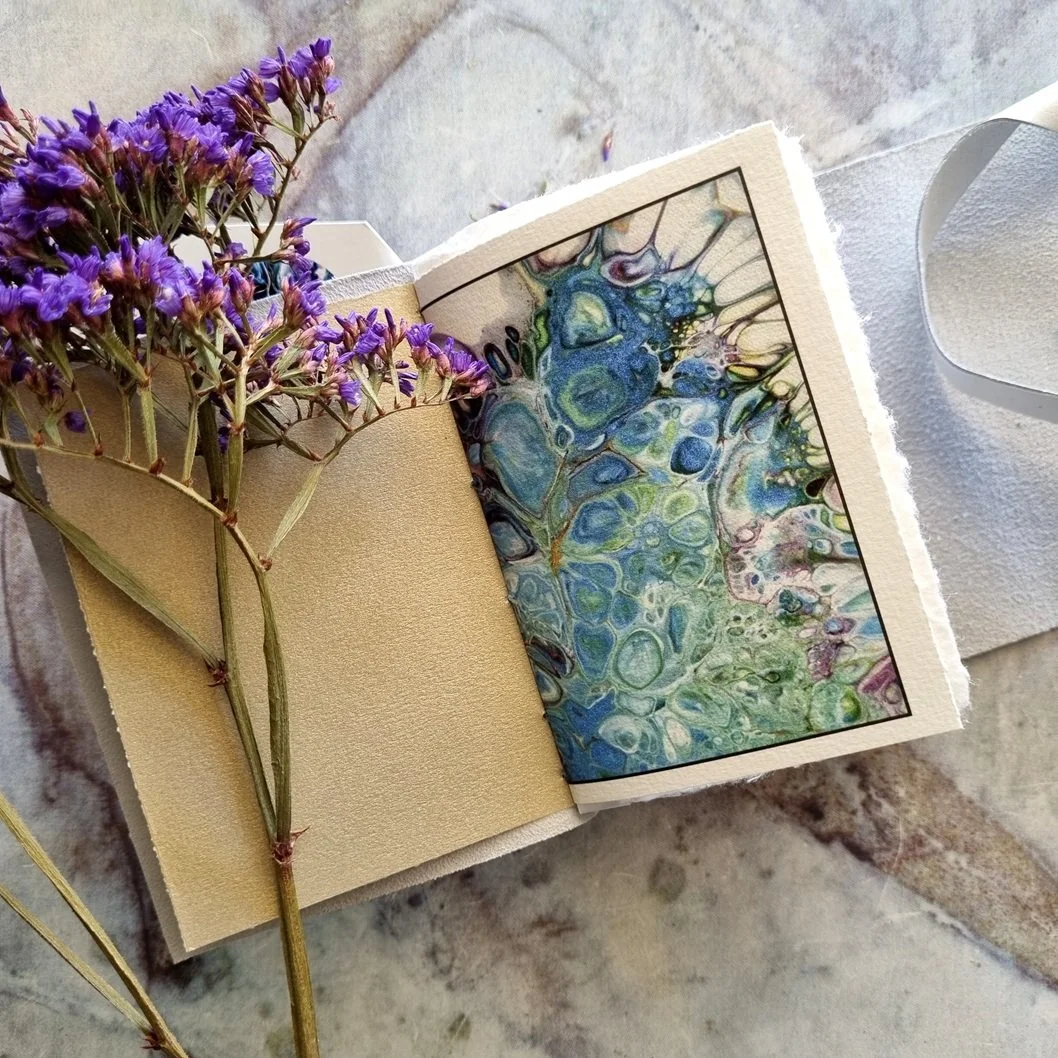 A7 White Kangaroo Leather Journal $35