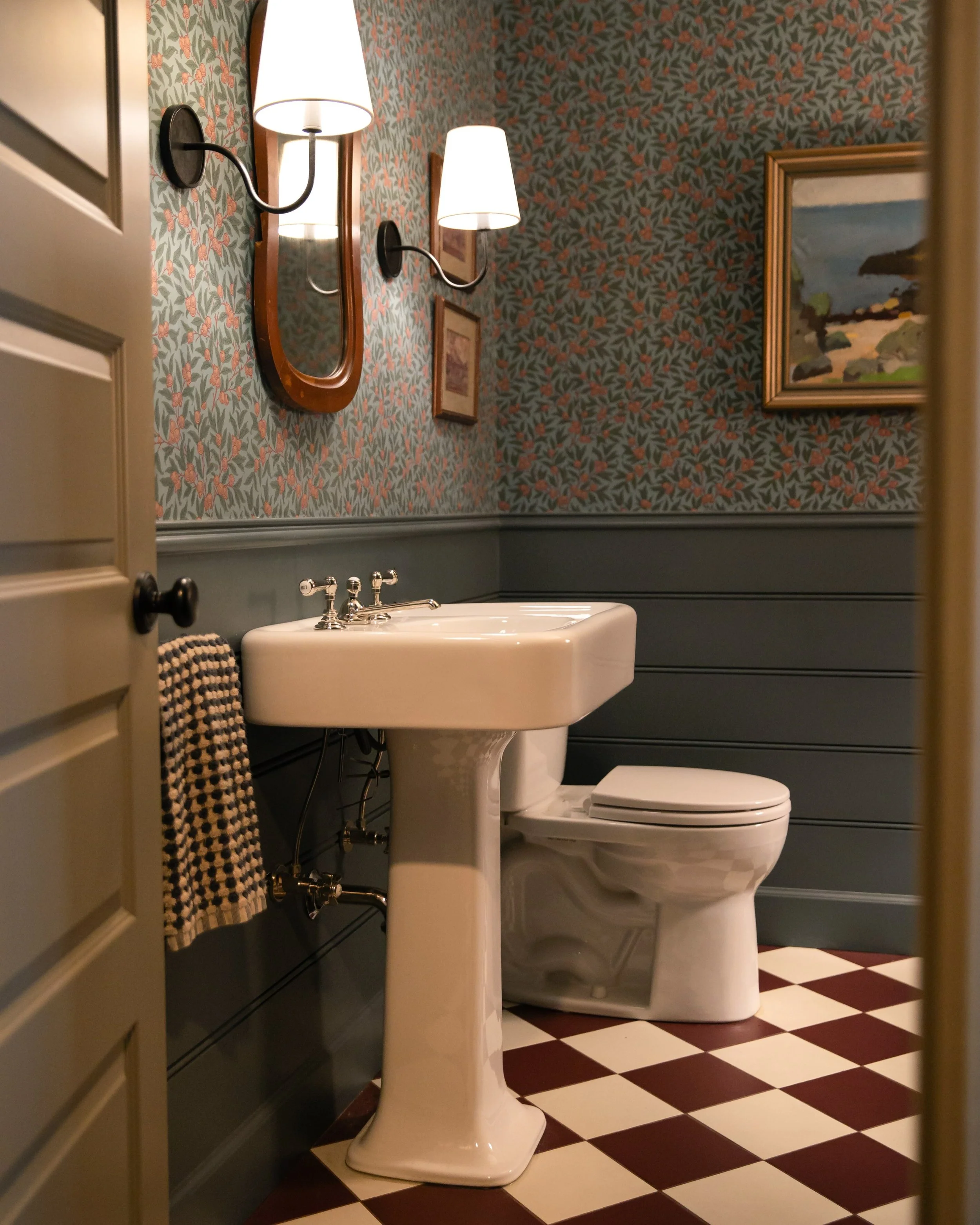 Somehow our powder room is the coziest room in the house.